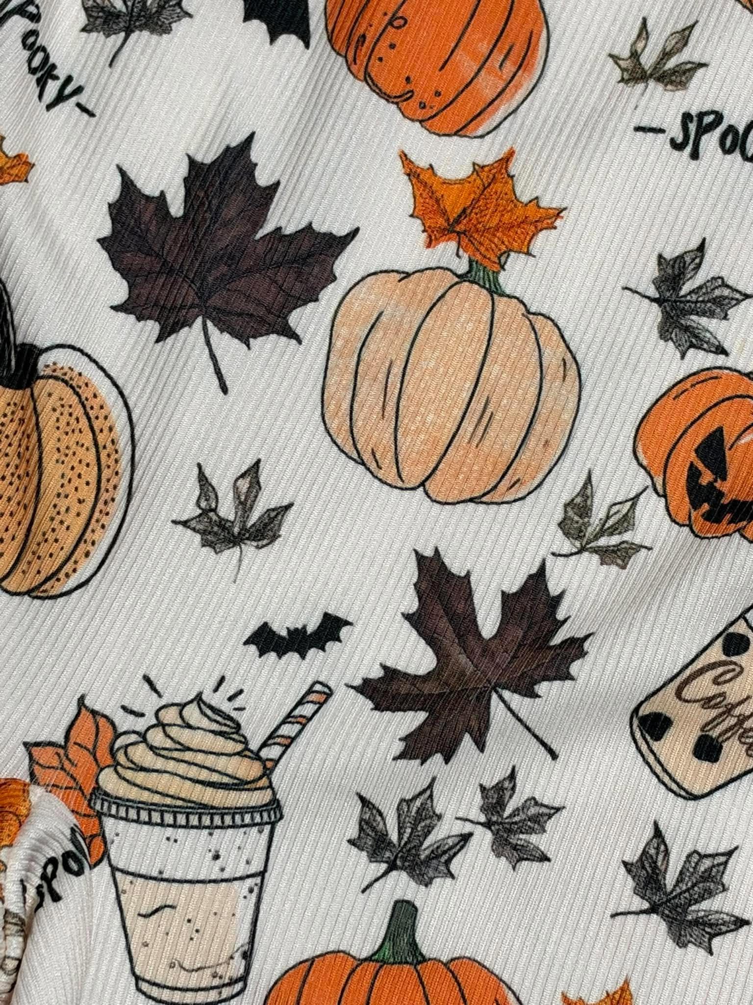 SHEIN Halloween Pumpkin Coffee Spooky Autumn Playsuit Size S image 4