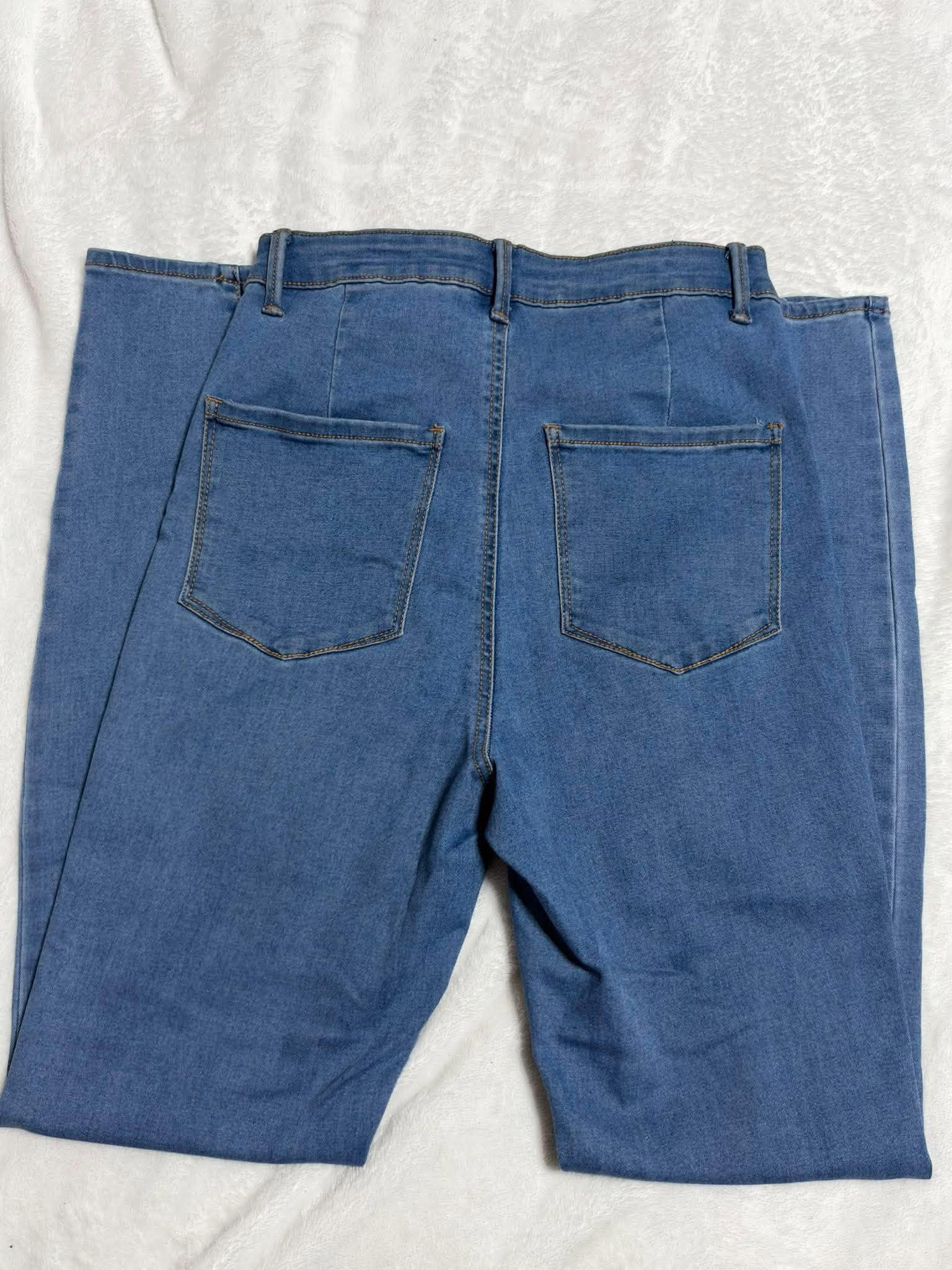 Primark High Waisted Skinny Jeans Blue Denim UK 10 image 2