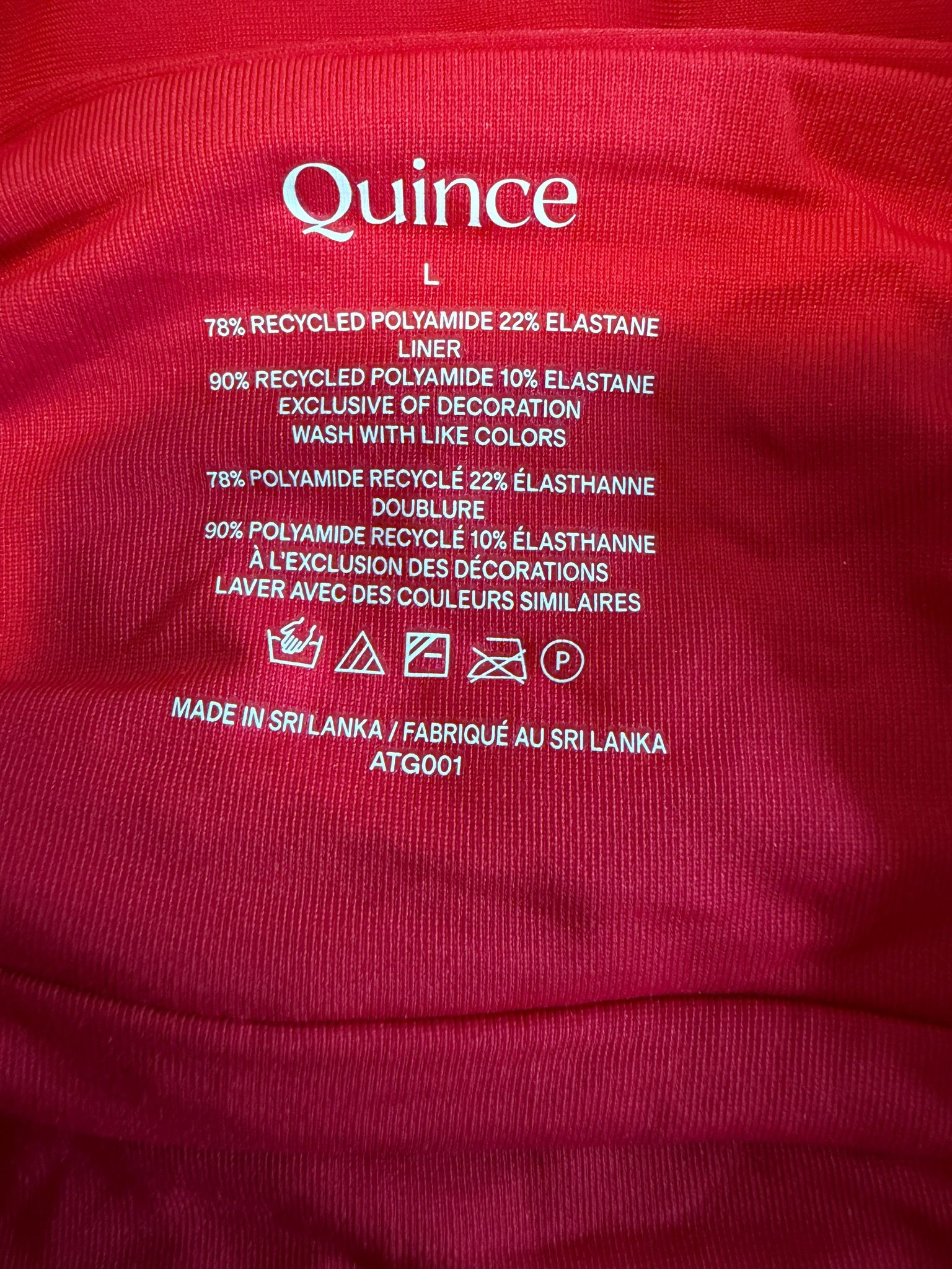 Quince Women's NWT Red One-Piece Swimsuit - Size Large image 6