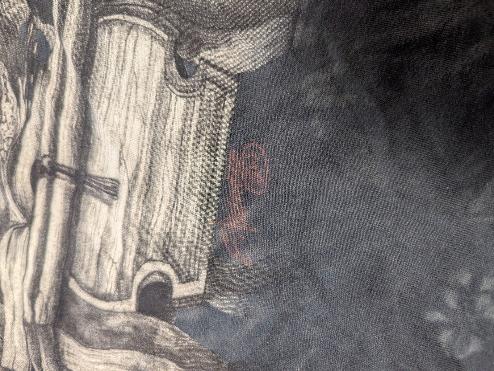 The Mountain Black & Grey Dragon Wizard Graphic T-Shirt XXL image 3