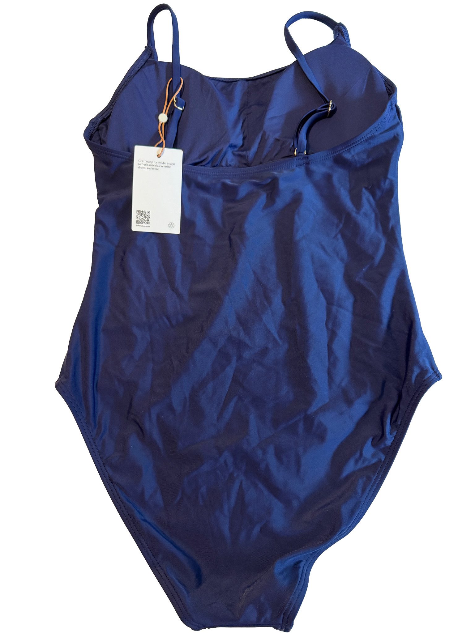 Quince NWT Women's Navy Blue One Piece Swimsuit - Size Medium image 2