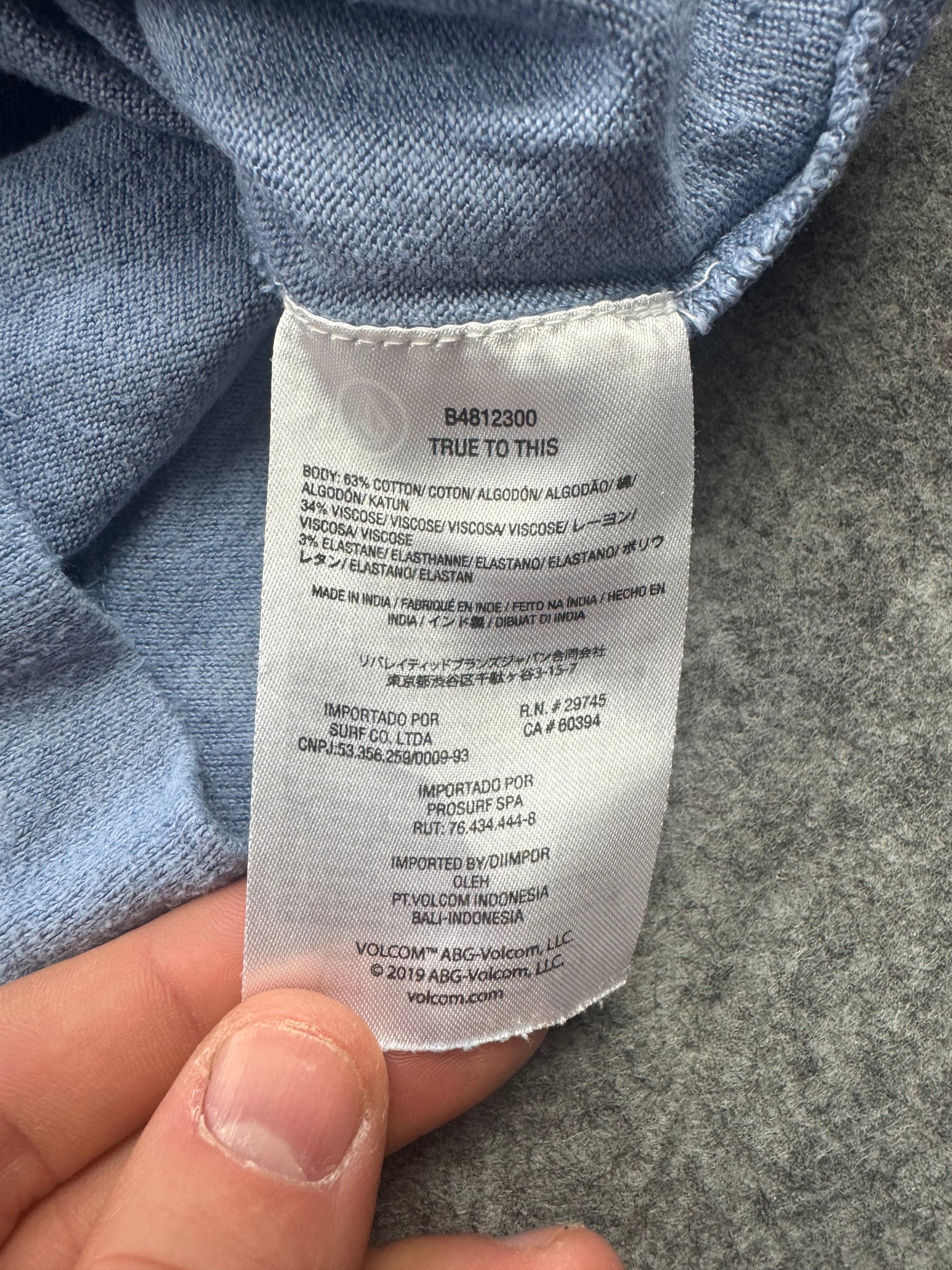 Volcom Light Blue Zip Hoodie Women’s Small Terry Texture image 5