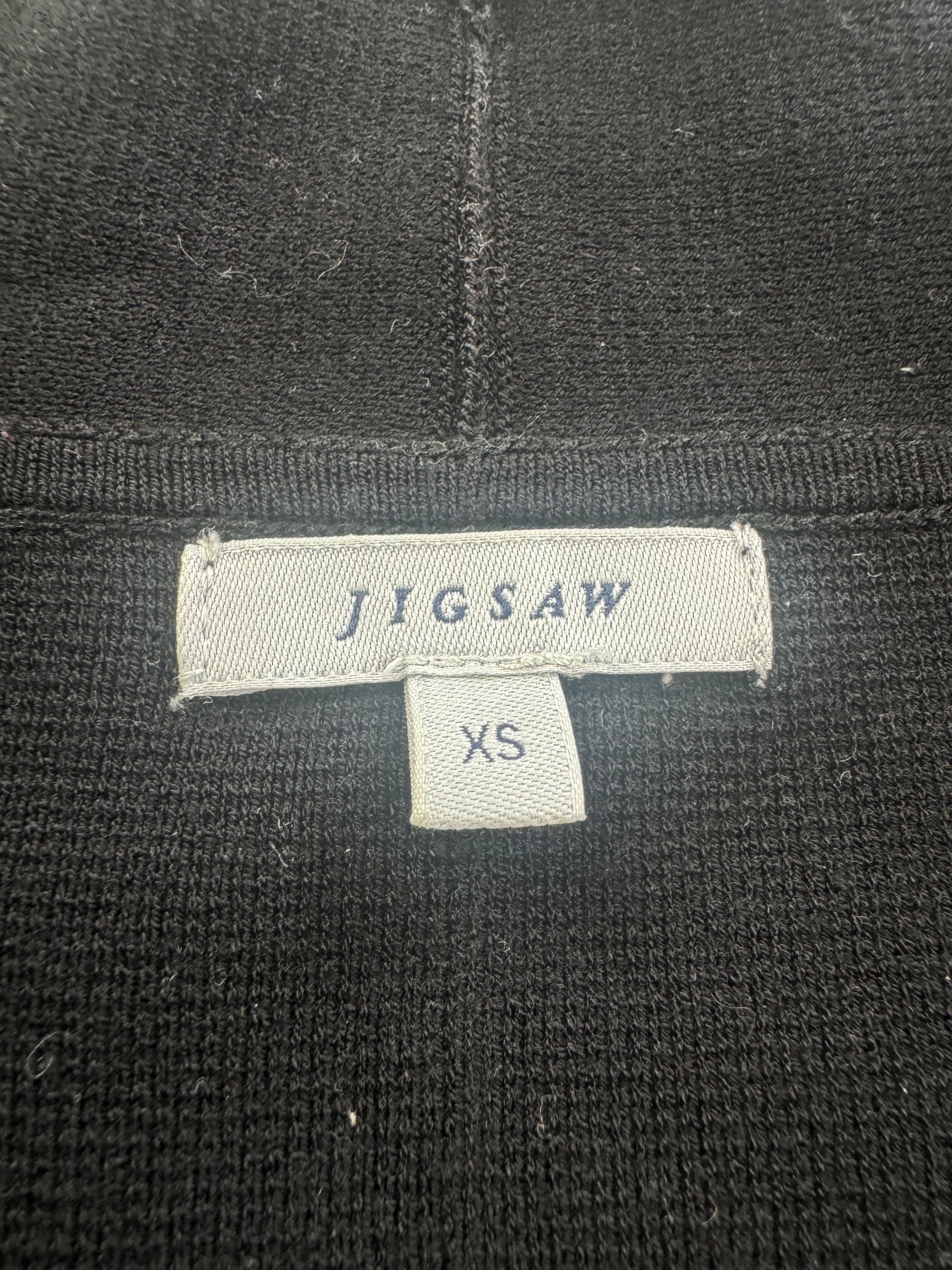 Jigsaw Black Open Front Knit Cardigan XS Viscose Blend image 3