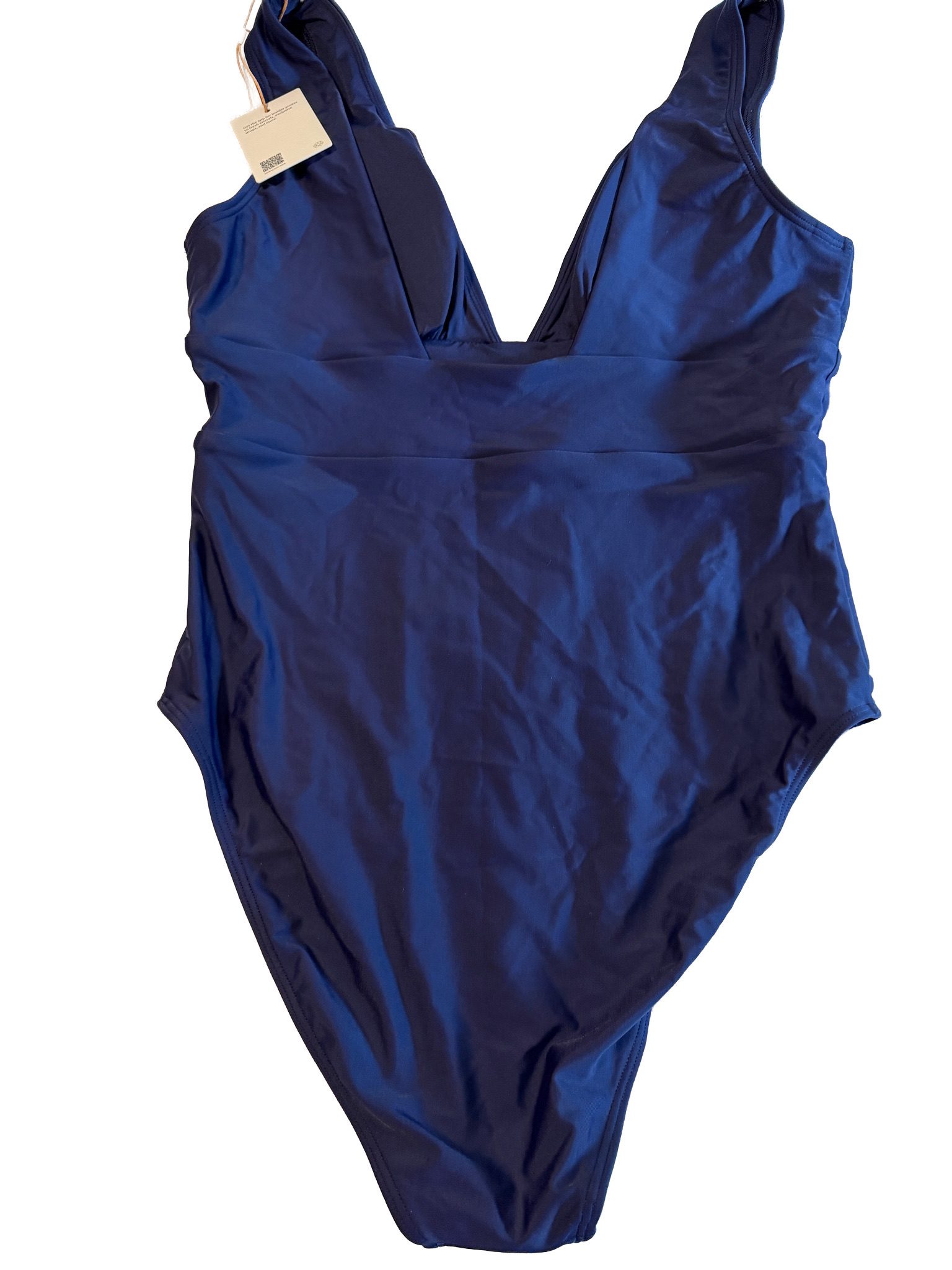 Quince NWT Women's Navy One-Piece Swimsuit Medium image 2