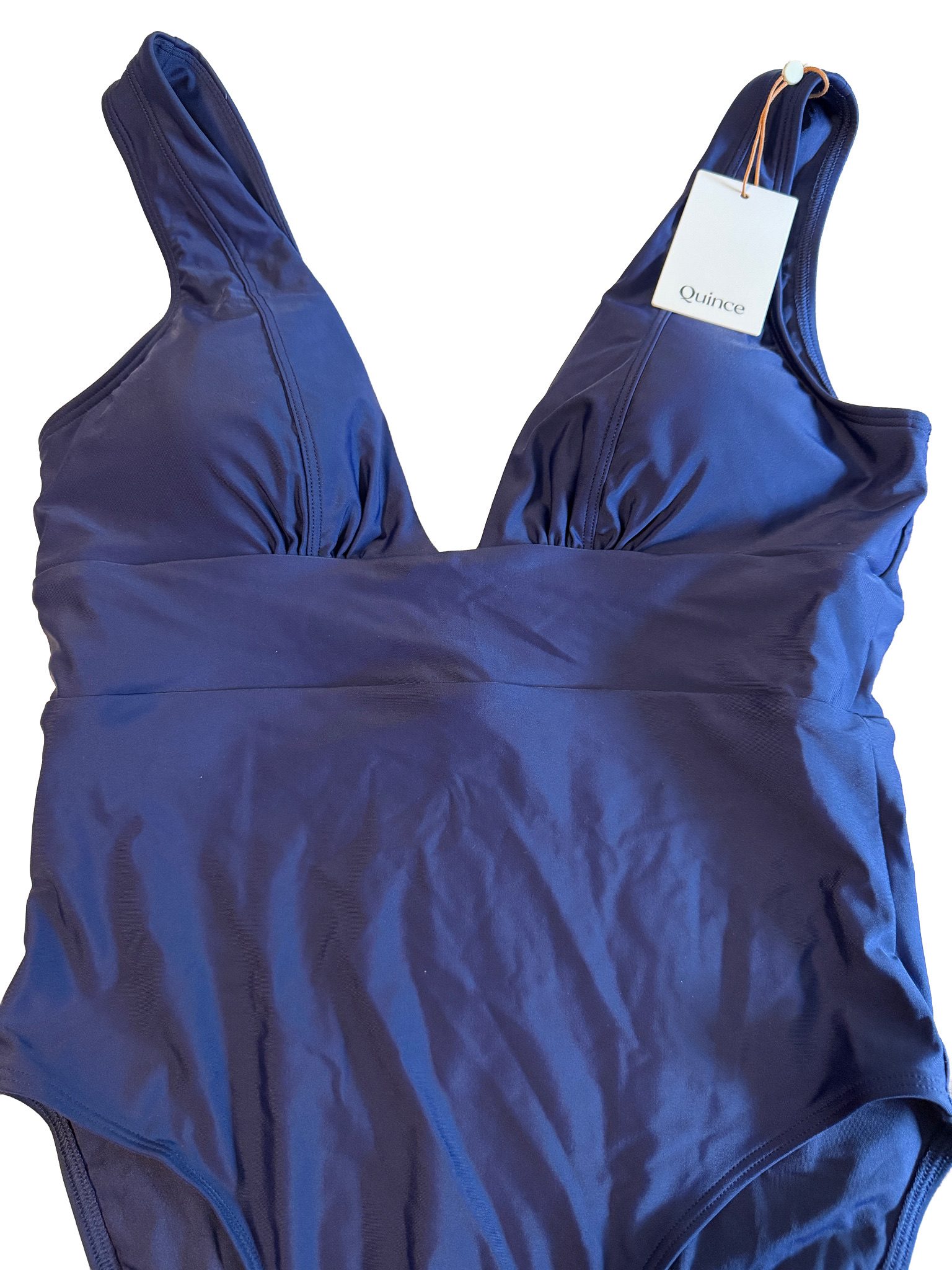Quince NWT Women's Navy One-Piece Swimsuit Medium image 3