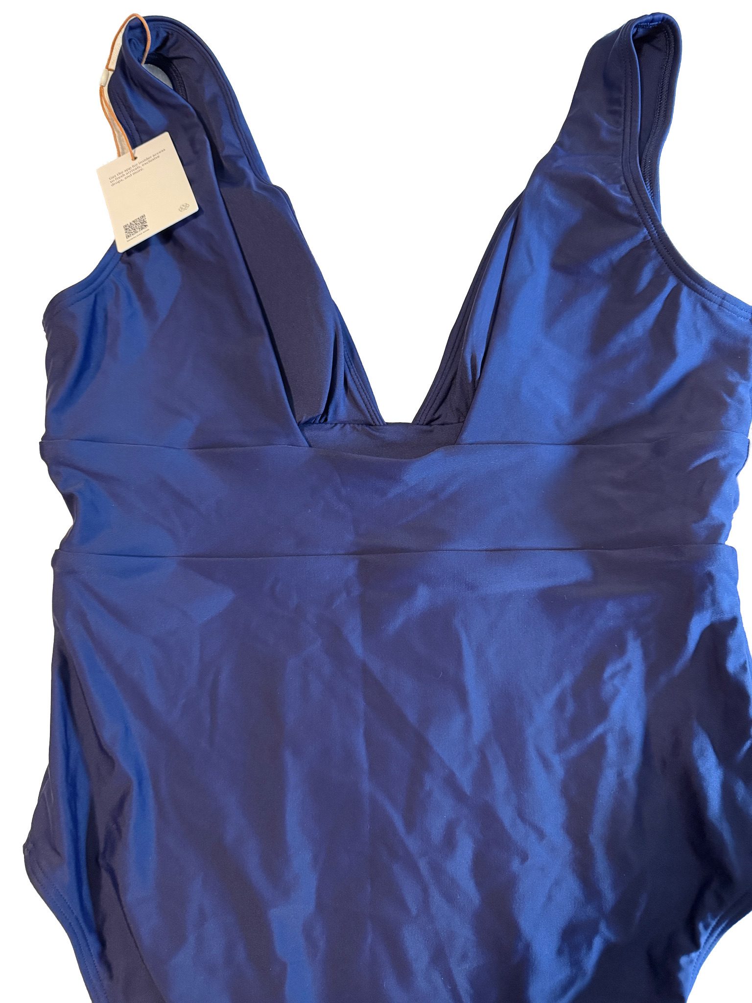 Quince NWT Women's Navy One-Piece Swimsuit Medium image 4