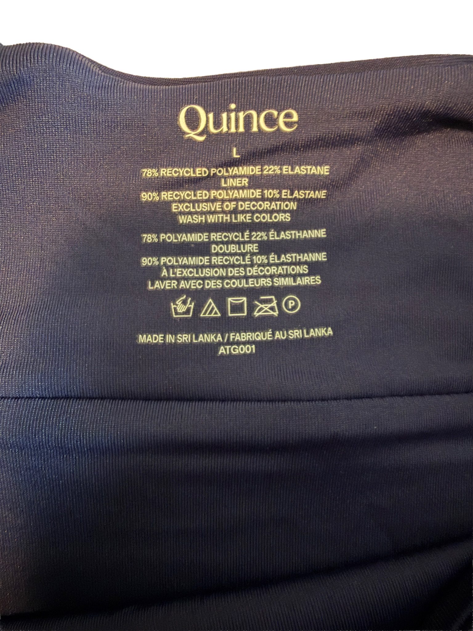 Quince NWT Women's Navy One-Piece Swimsuit Medium image 7
