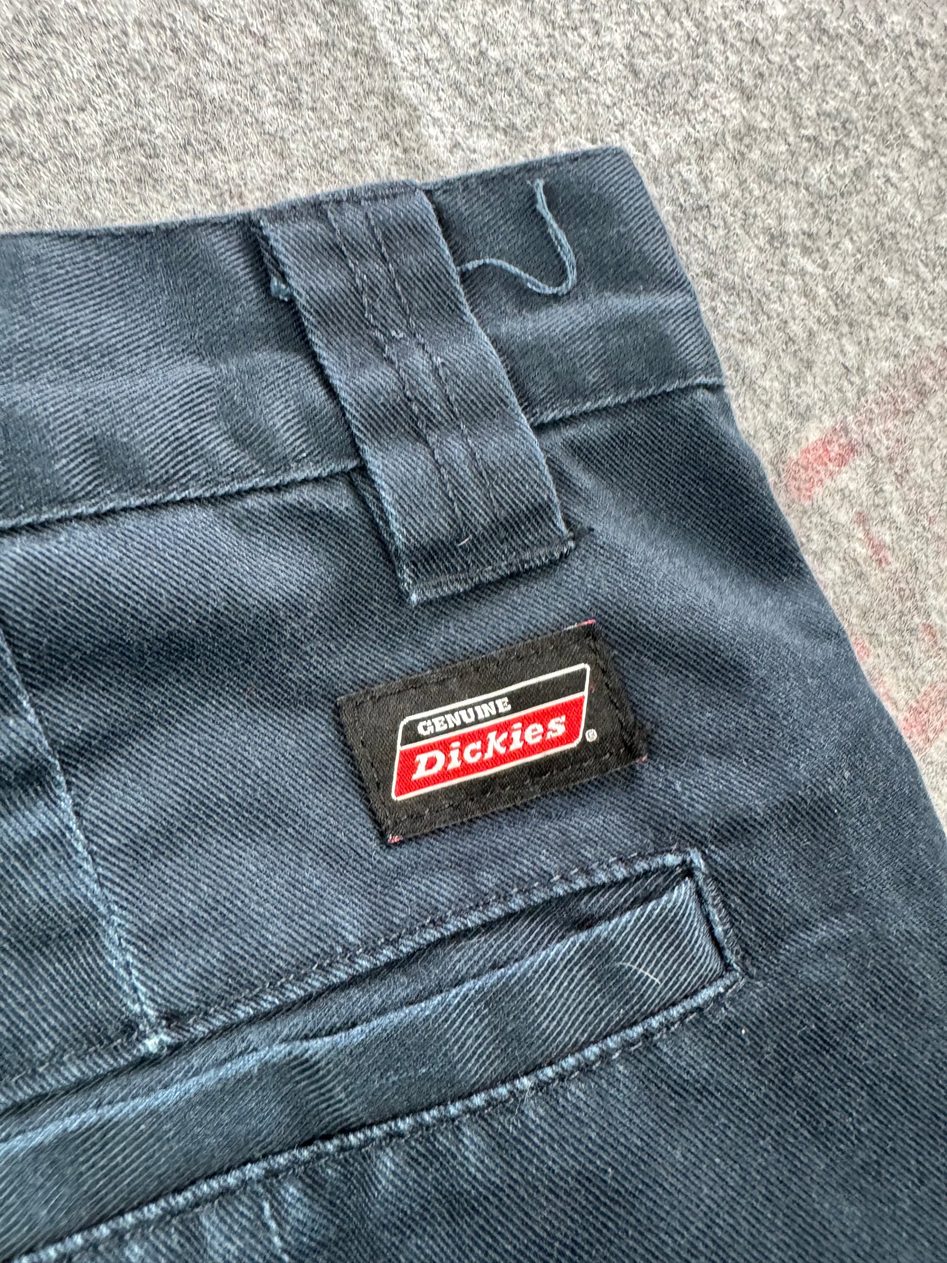 Dickies Navy Cargo Work Trousers UK 36R Carpenter Pockets image 2