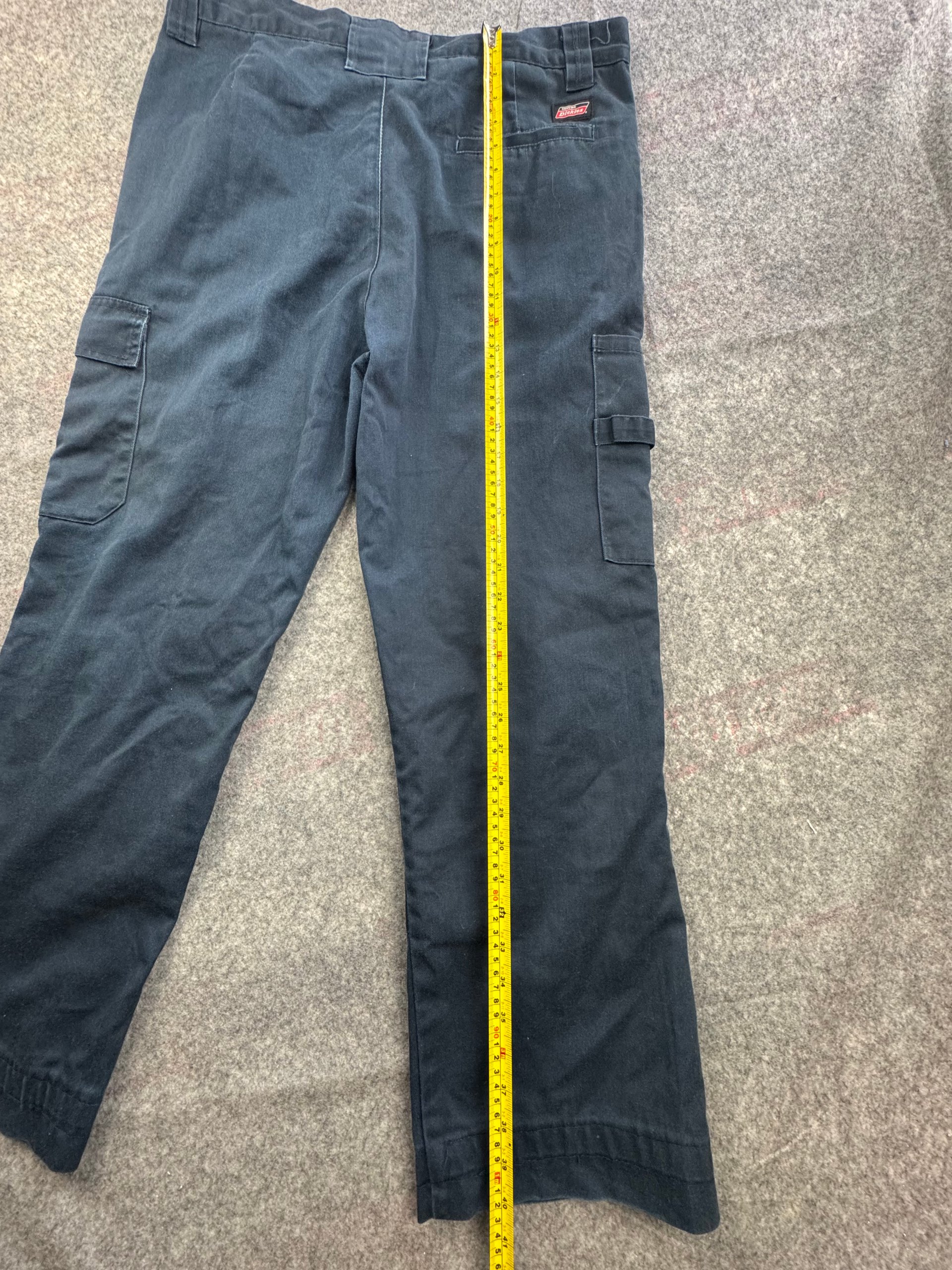 Dickies Navy Cargo Work Trousers UK 36R Carpenter Pockets image 5