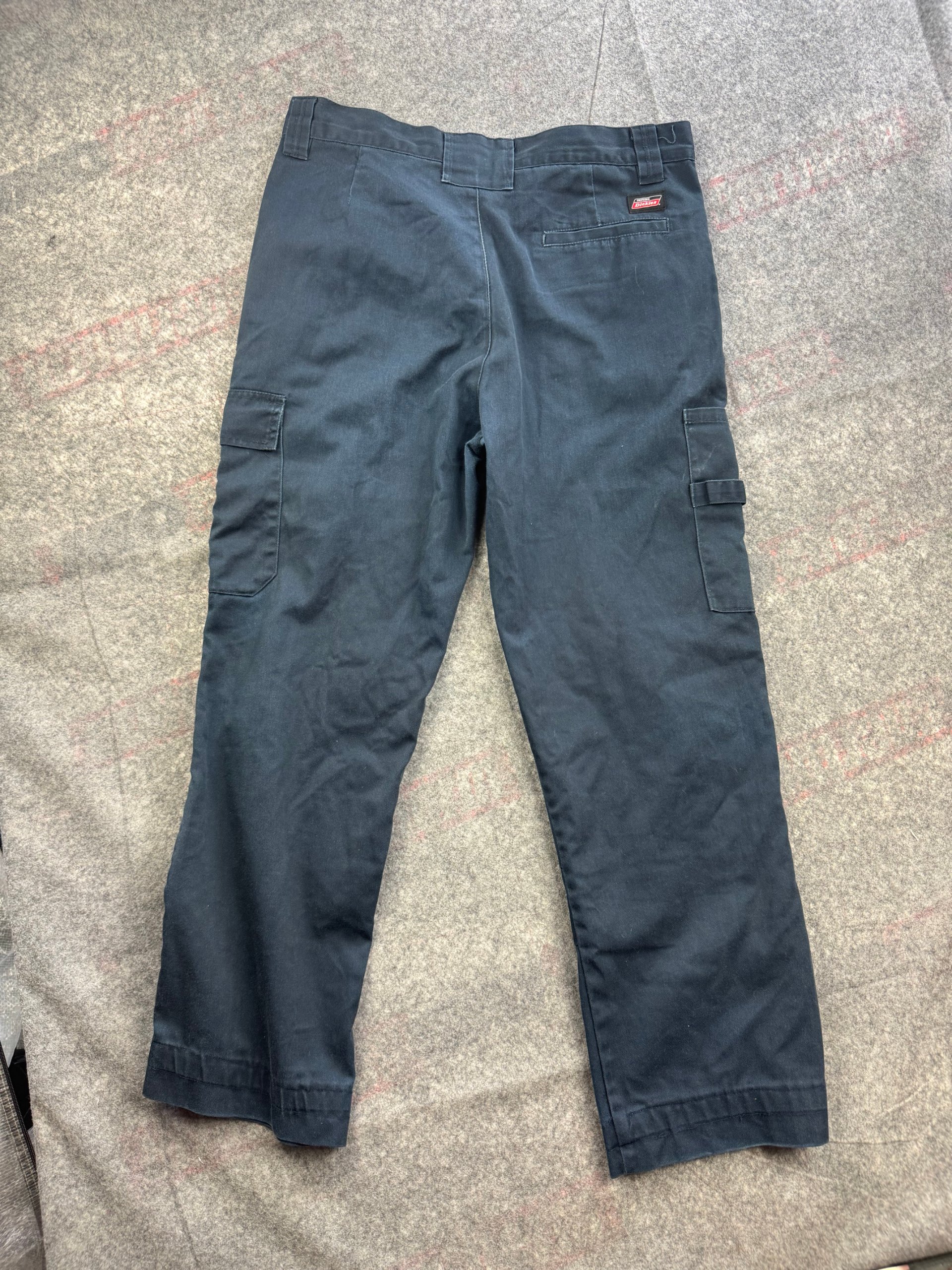 Dickies Navy Cargo Work Trousers UK 36R Carpenter Pockets image 6