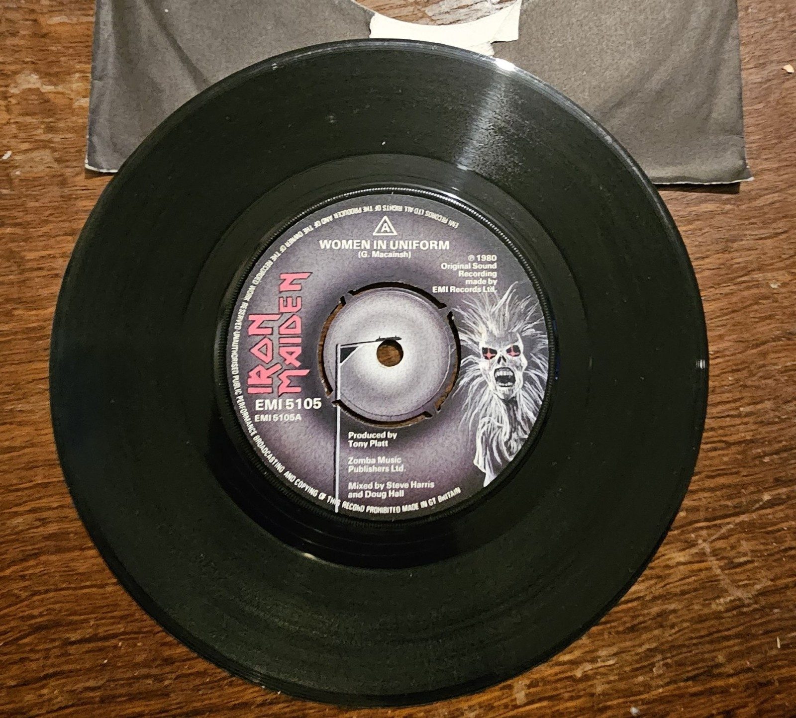 Iron Maiden Women in Uniform EMI 5105 7" Vinyl Single