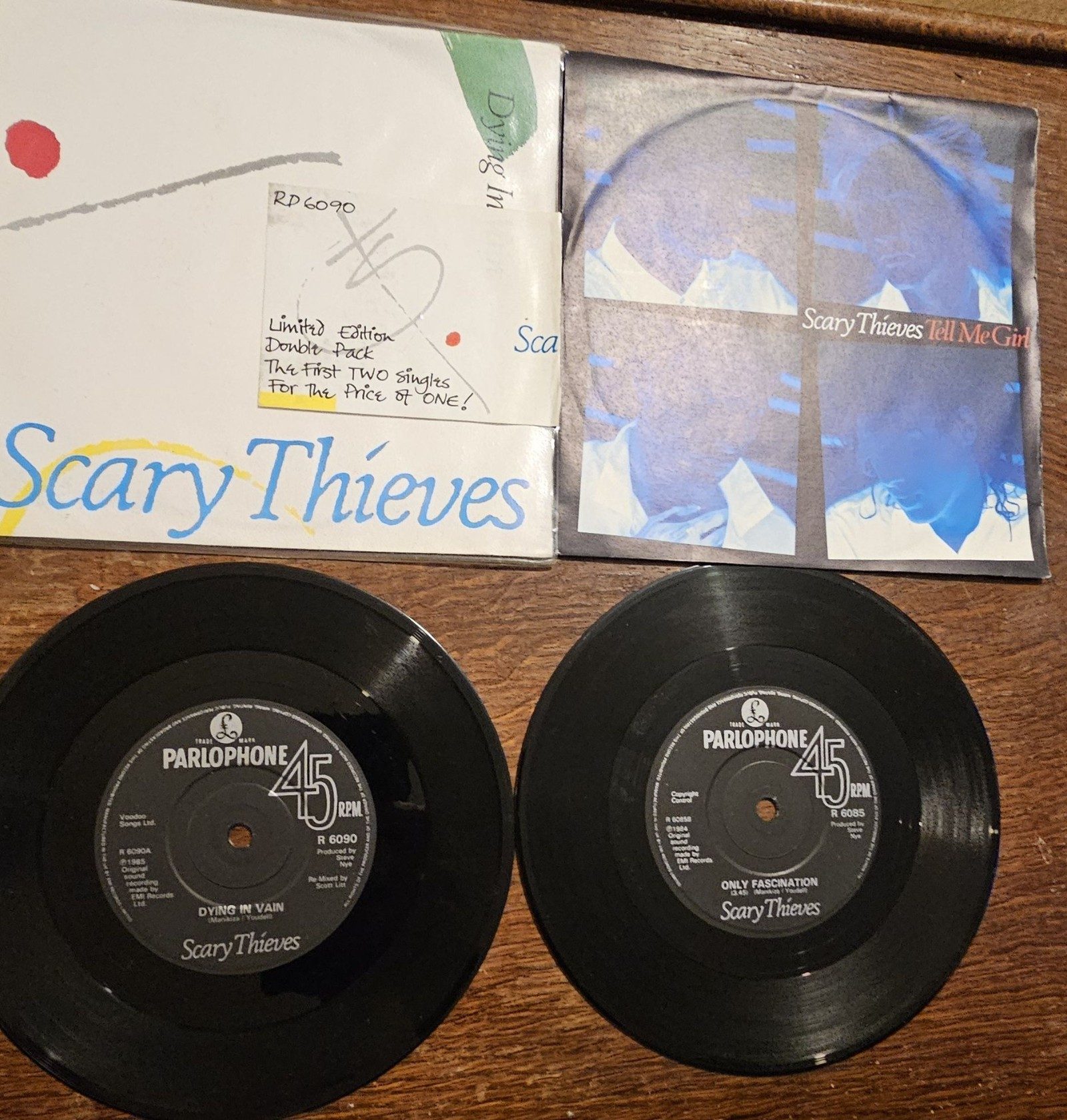 Scary Thieves Dying In Vain Tell Me Girl RD6090 UK 2x7" Limited Double Pack 1985