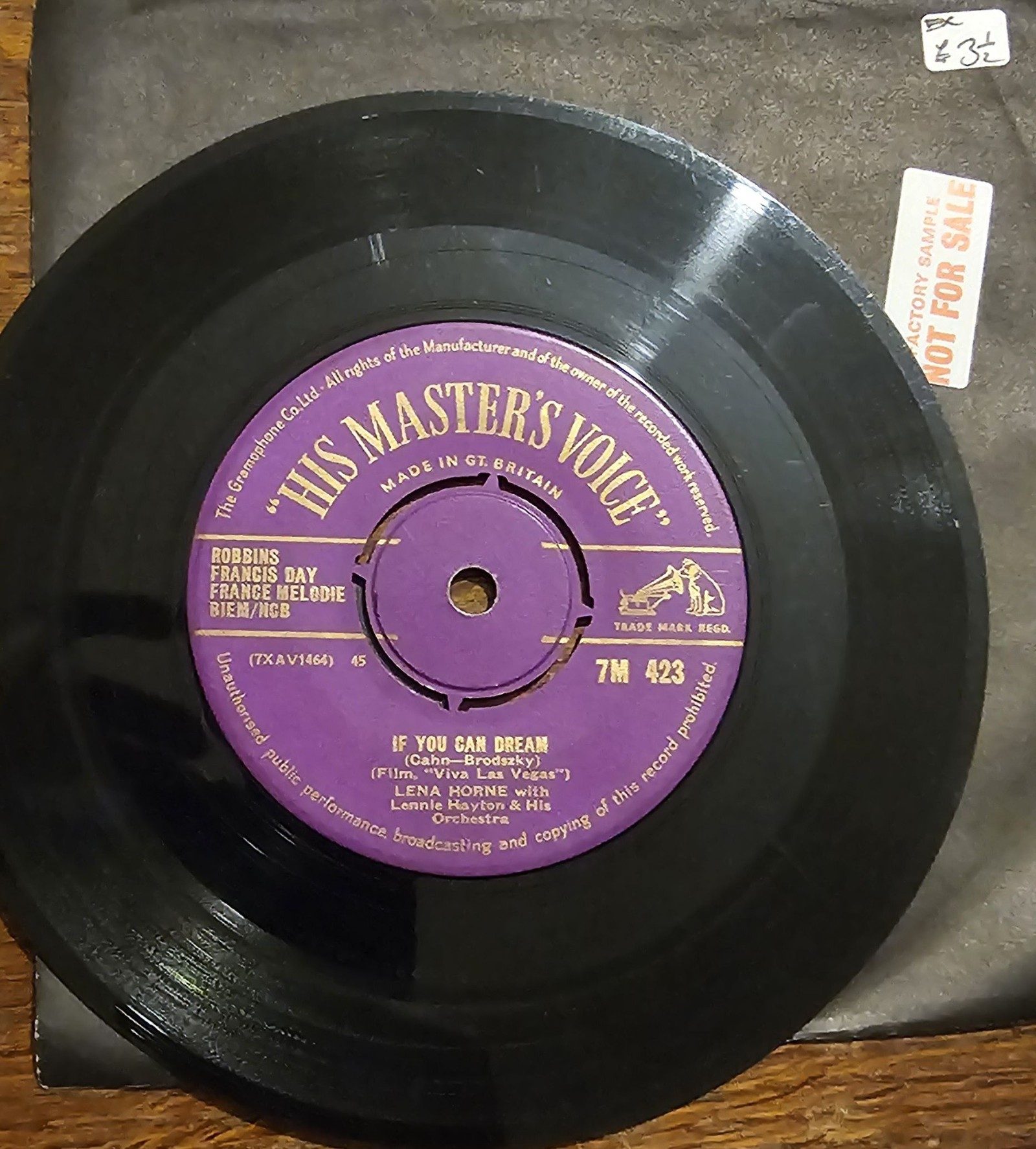 Lena Horne If You Can Dream & What's Right For You sample 7M 423