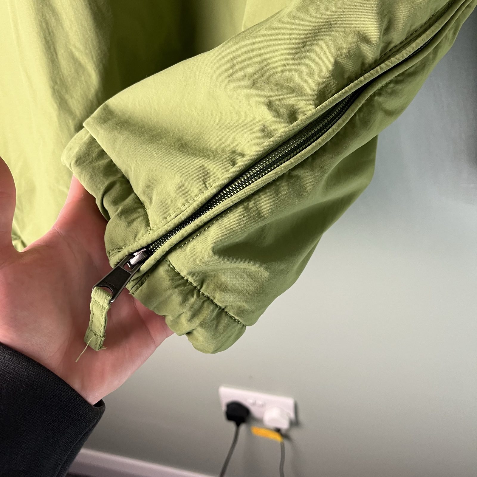 Napapijri Green Hooded Anorak Jacket Fleece lined Rainforest image 5