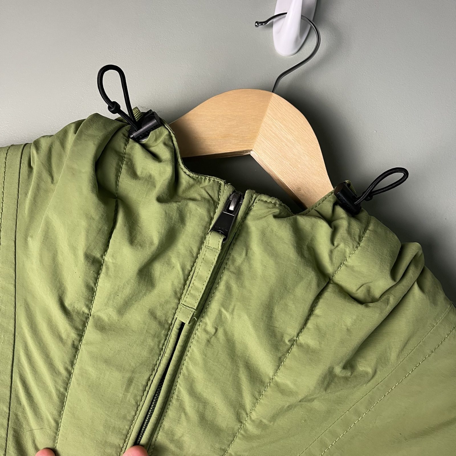 Napapijri Green Hooded Anorak Jacket Fleece lined Rainforest image 7