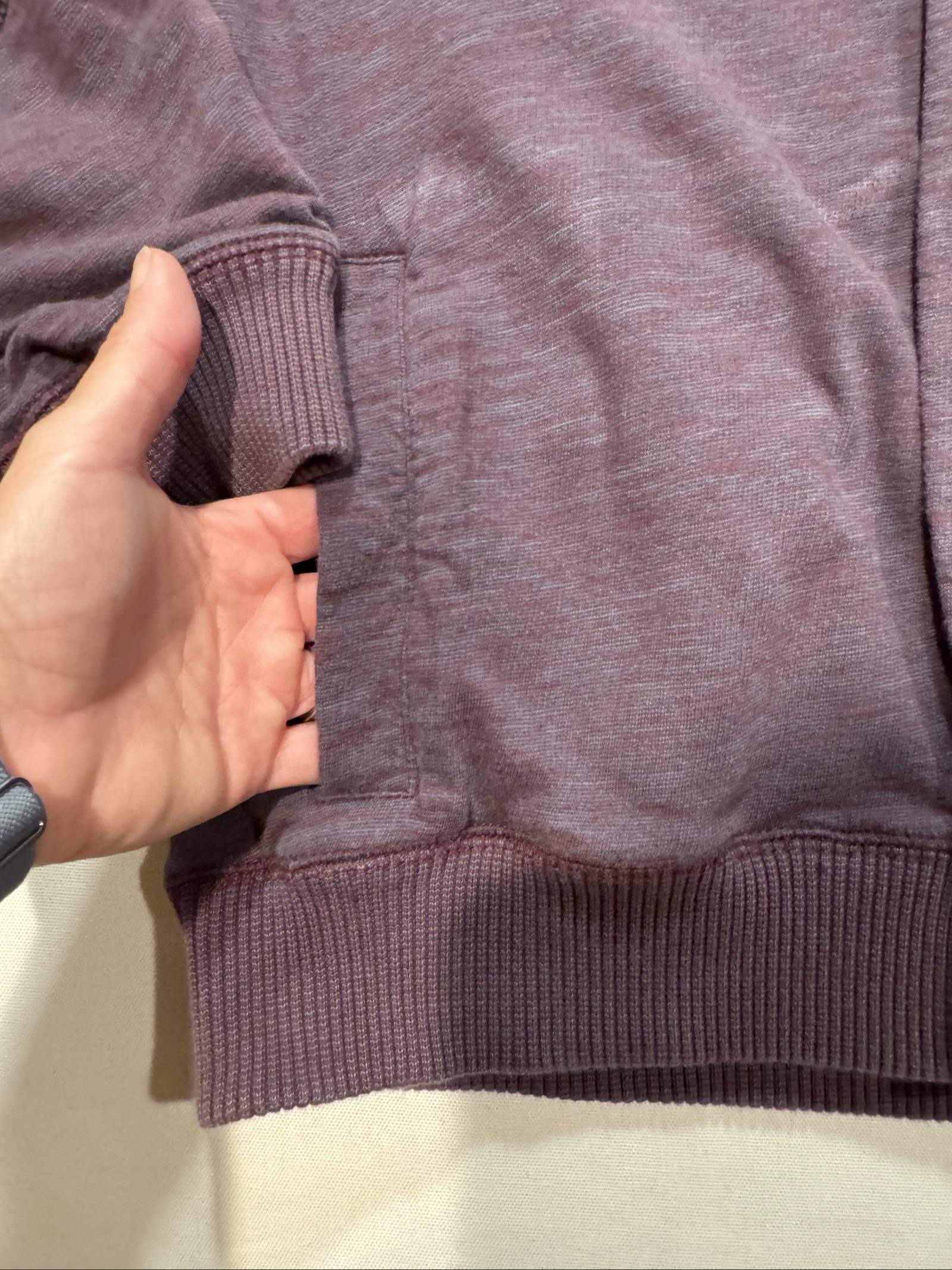 Men’s Kenneth Cole Reaction Button Cardigan - Burgundy Heather - Medium image 2