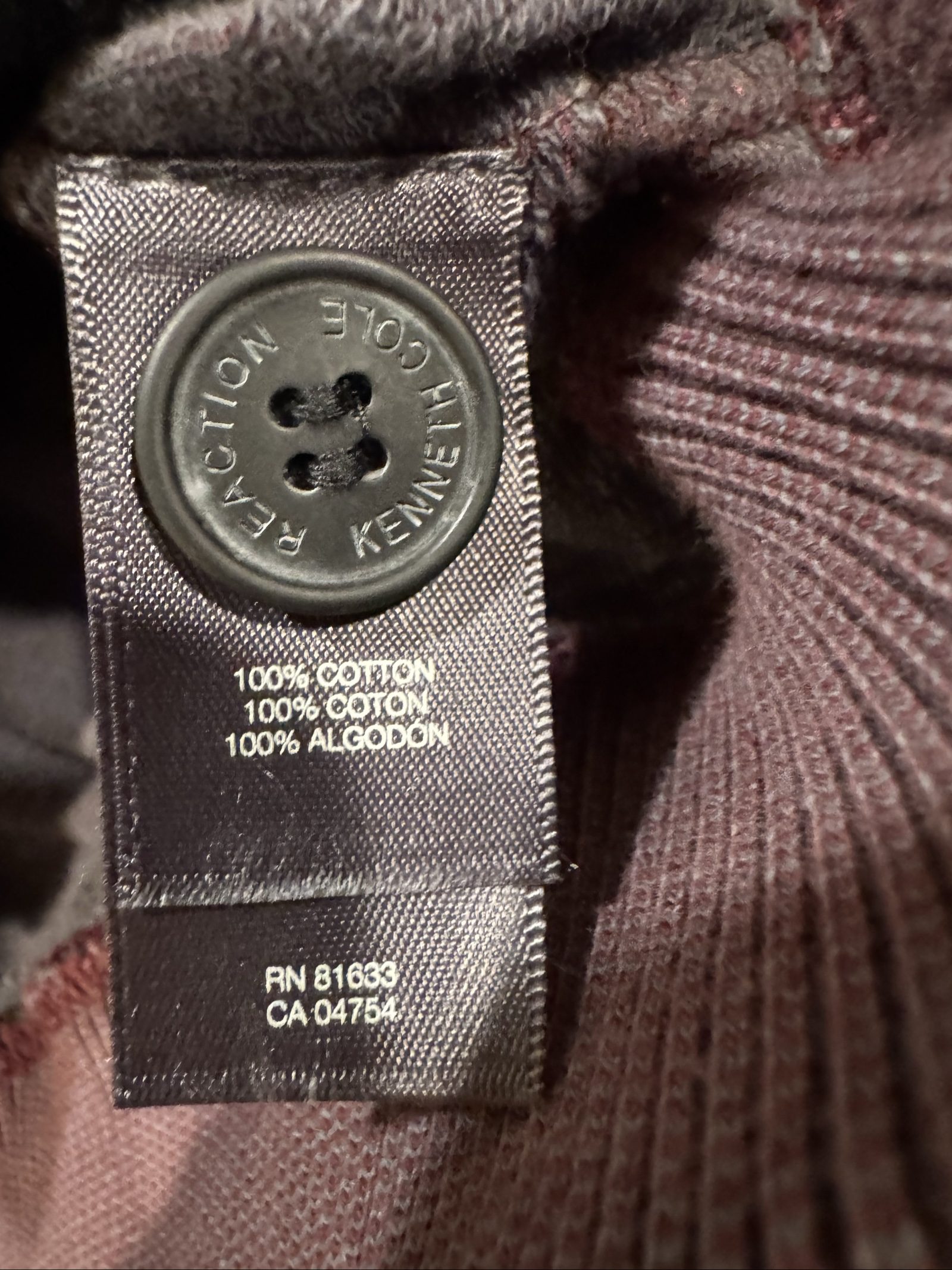 Men’s Kenneth Cole Reaction Button Cardigan - Burgundy Heather - Medium image 7