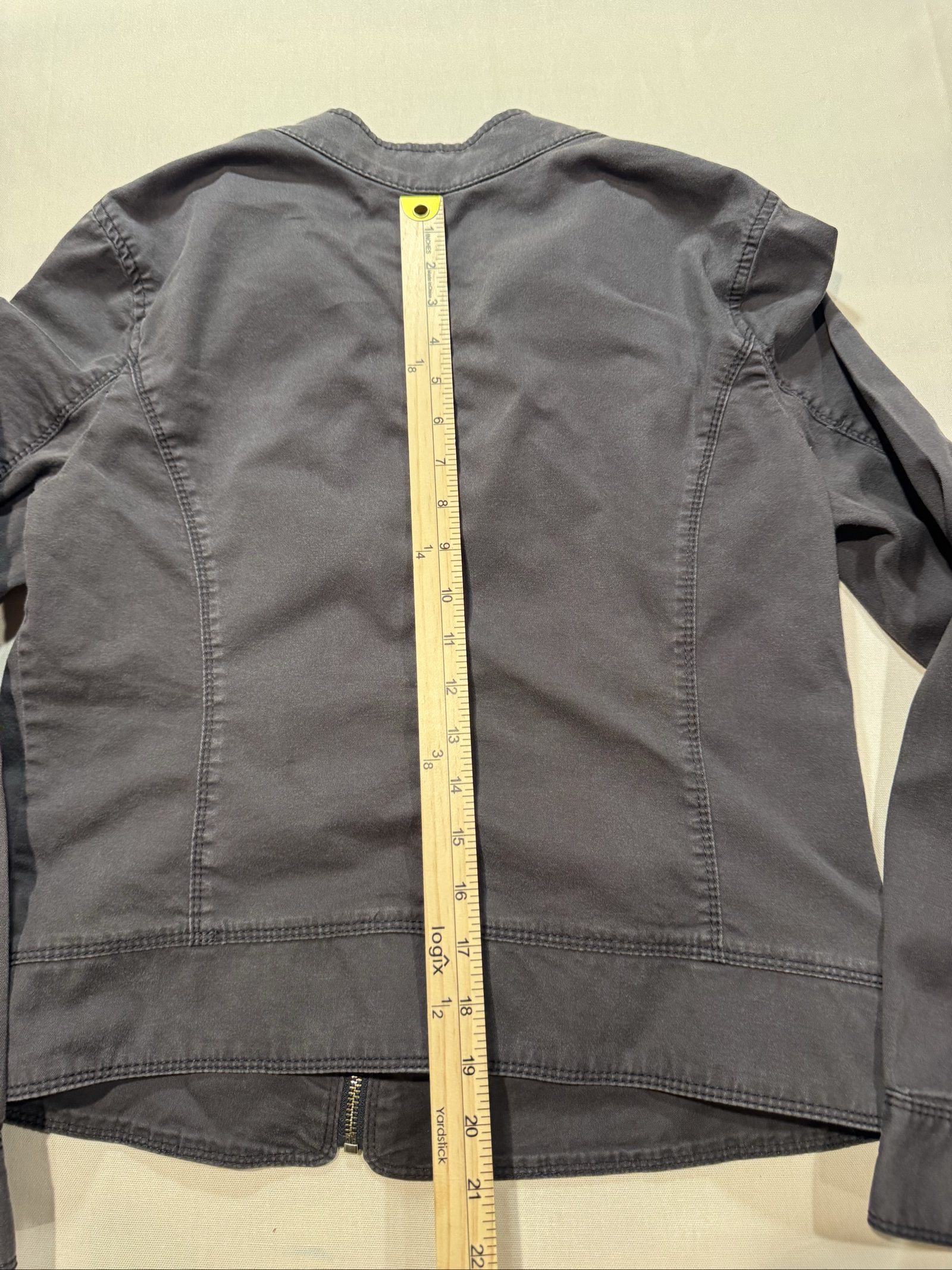 Express Women's Charcoal Grey Cotton Blend Jacket Medium image 4