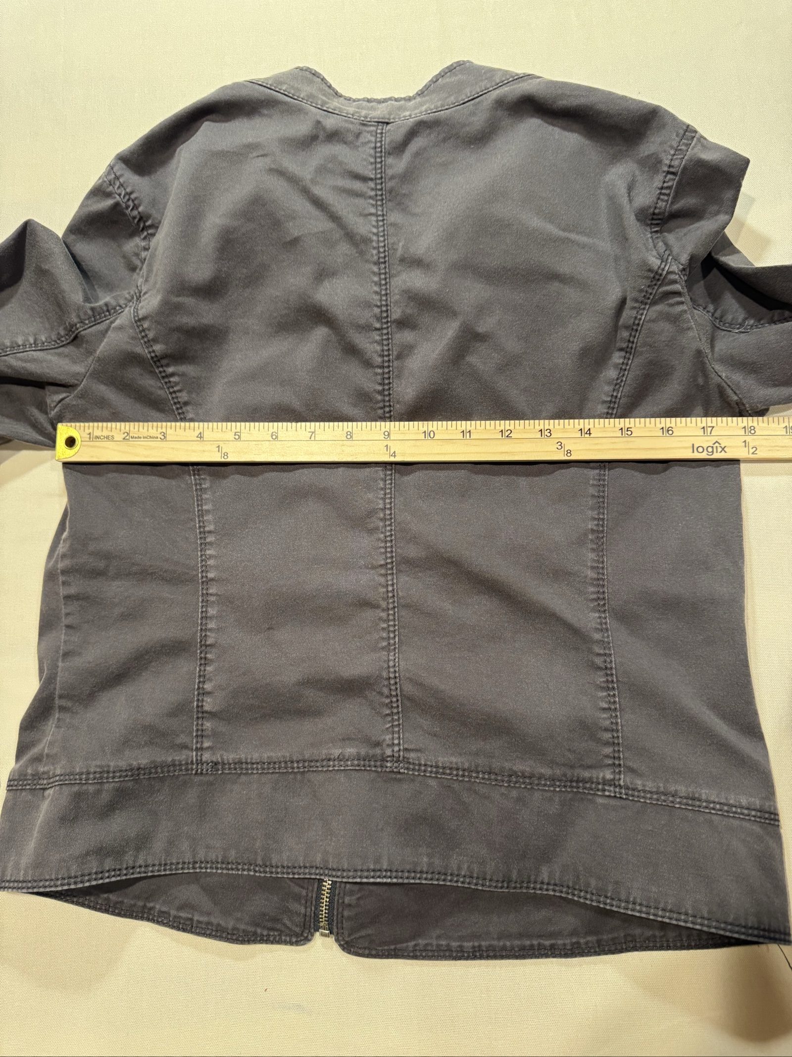 Express Women's Charcoal Grey Cotton Blend Jacket Medium image 5