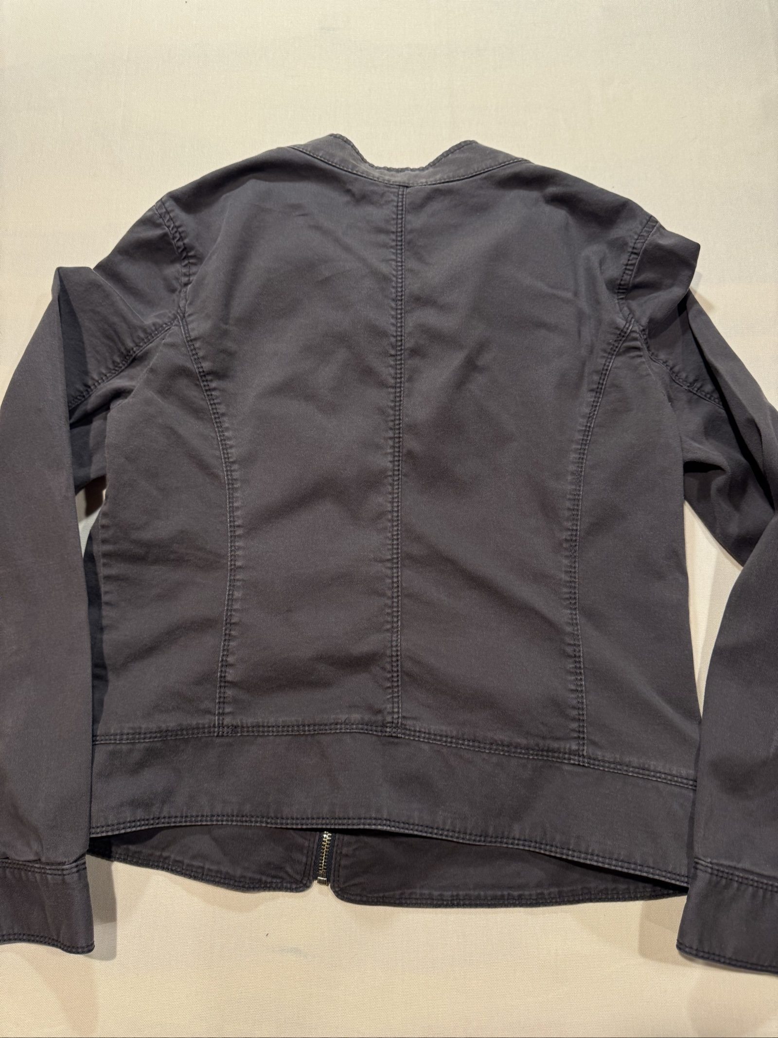 Express Women's Charcoal Grey Cotton Blend Jacket Medium image 8