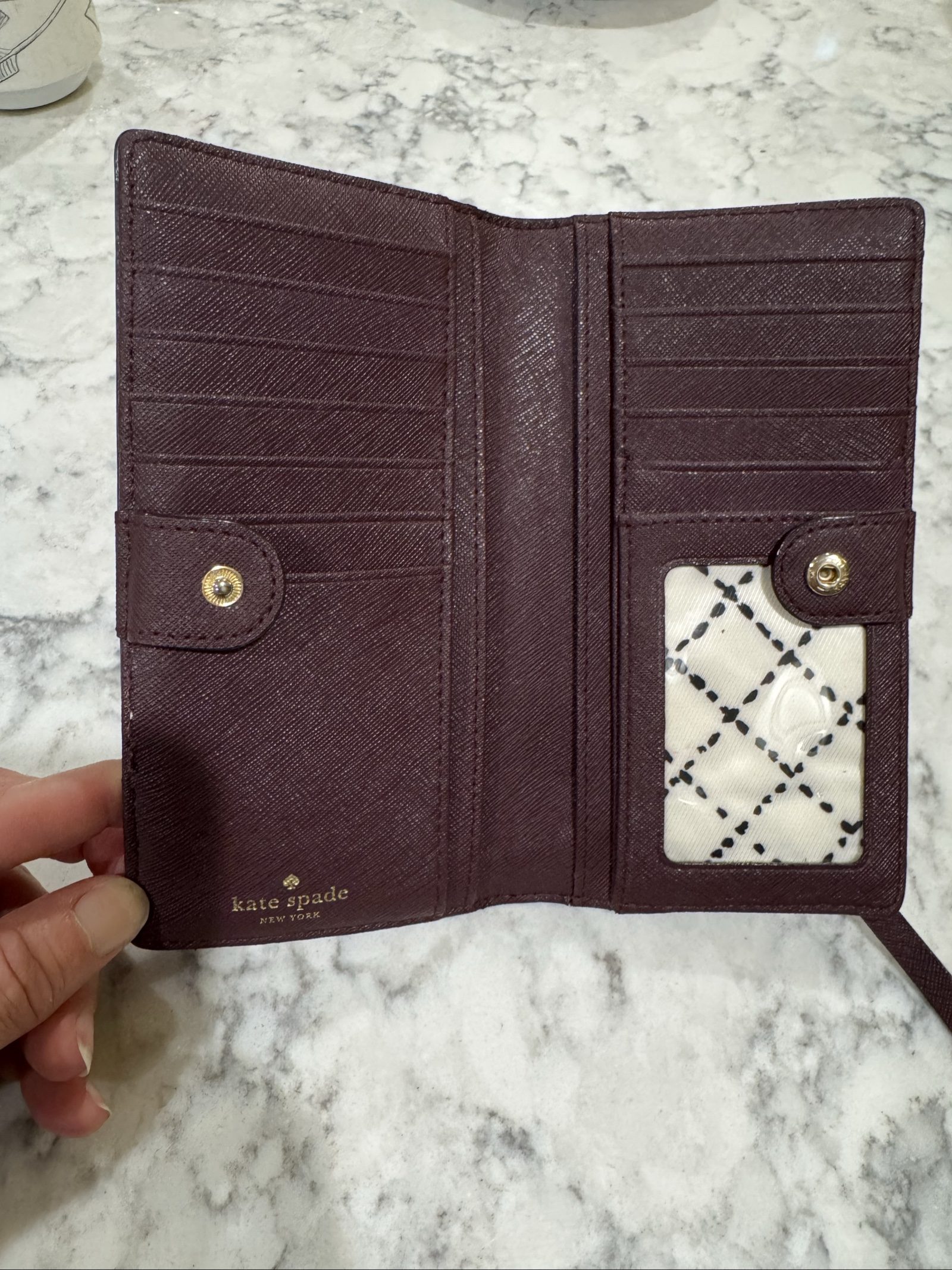 Kate Spade Burgundy Leather Wallet image 4