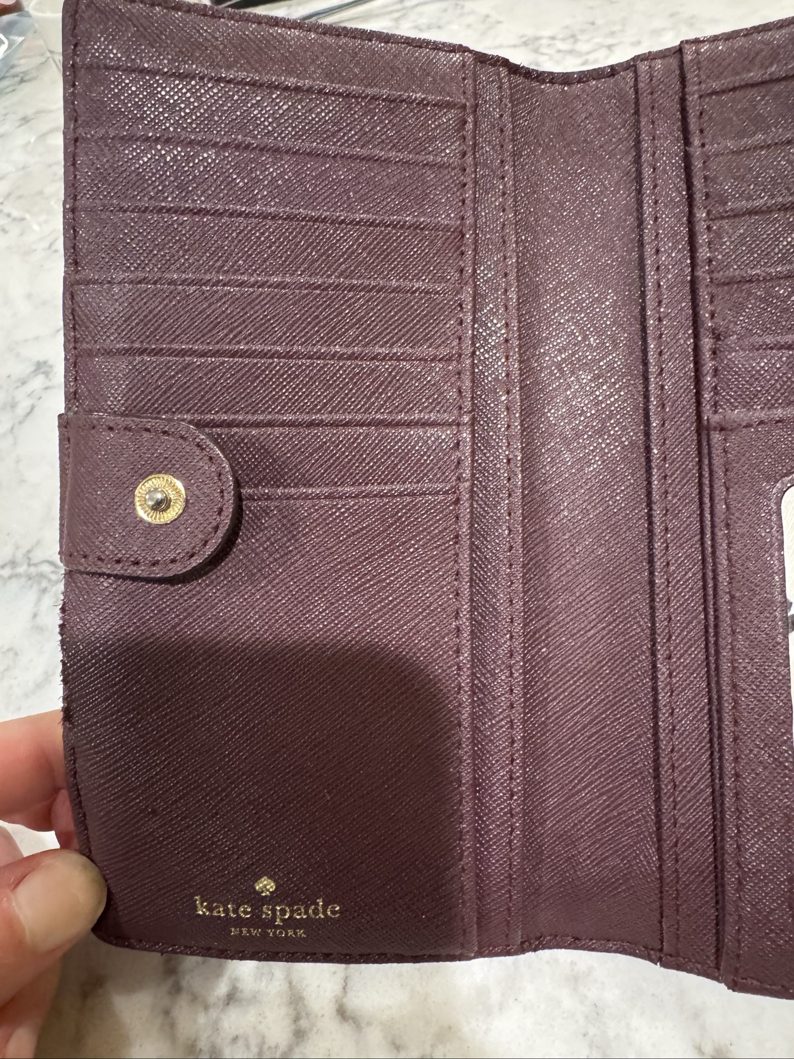 Kate Spade Burgundy Leather Wallet image 5