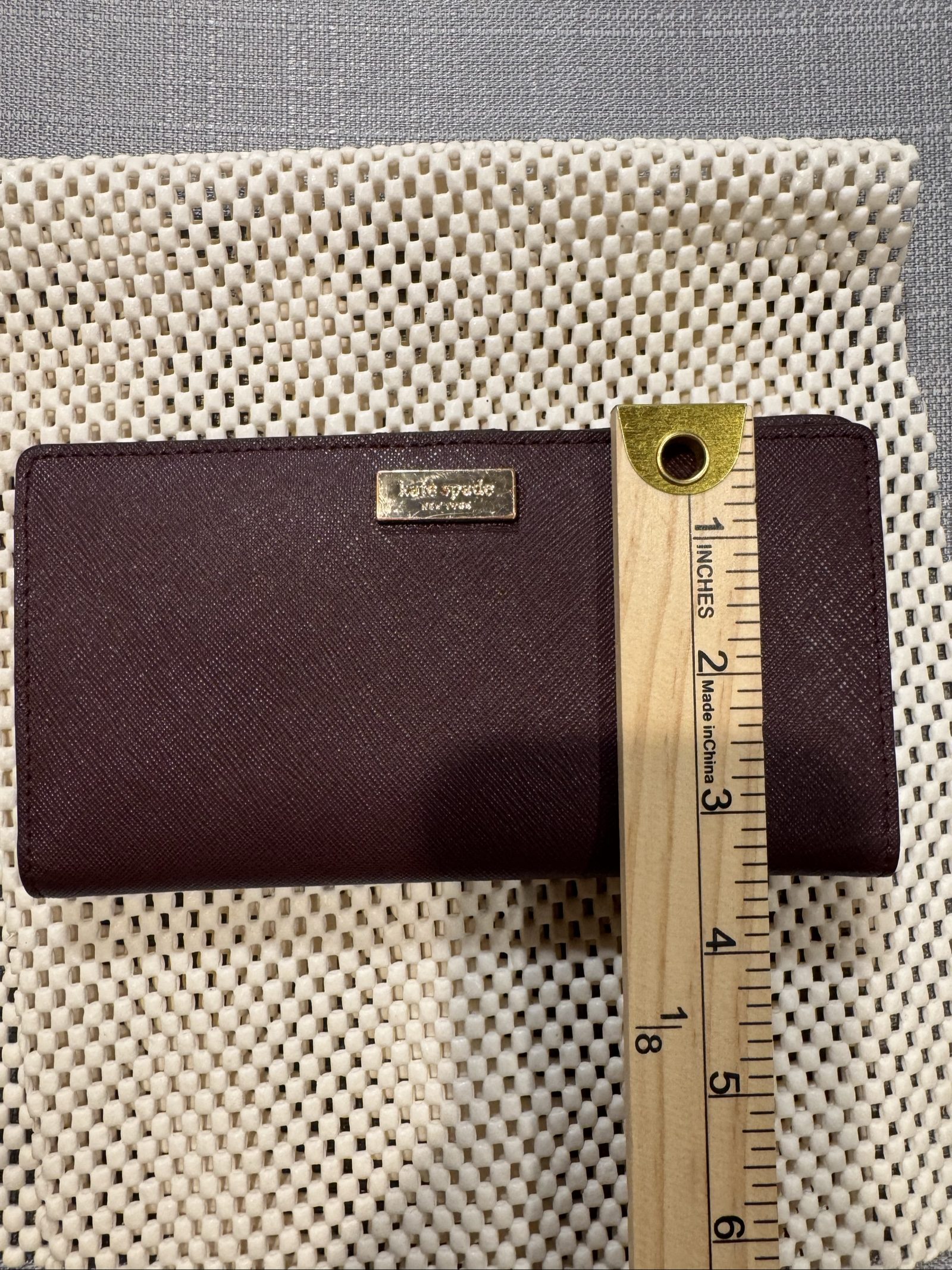Kate Spade Burgundy Leather Wallet image 8