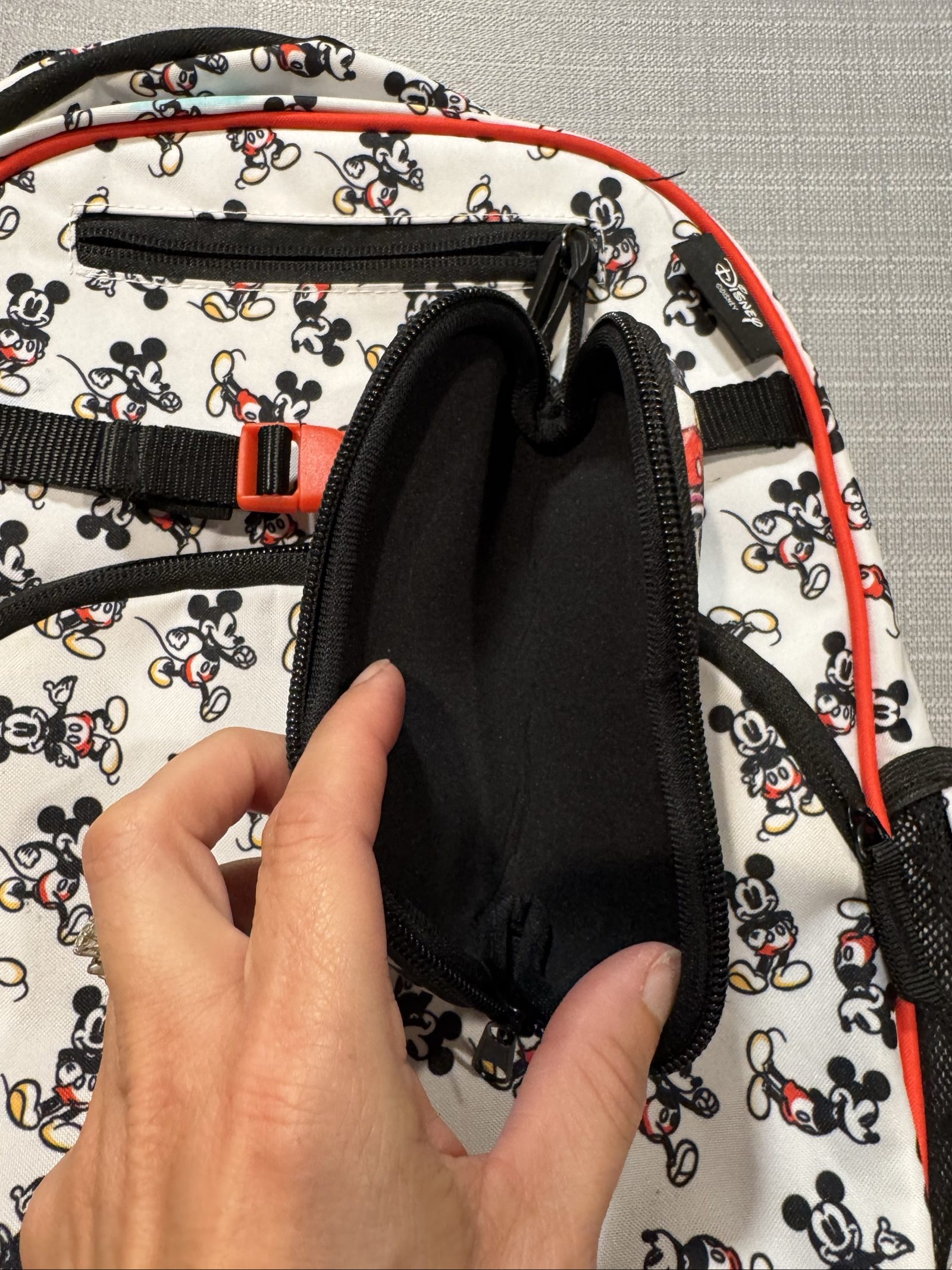 Disney White & Black Mickey Mouse Kids Backpack image 3