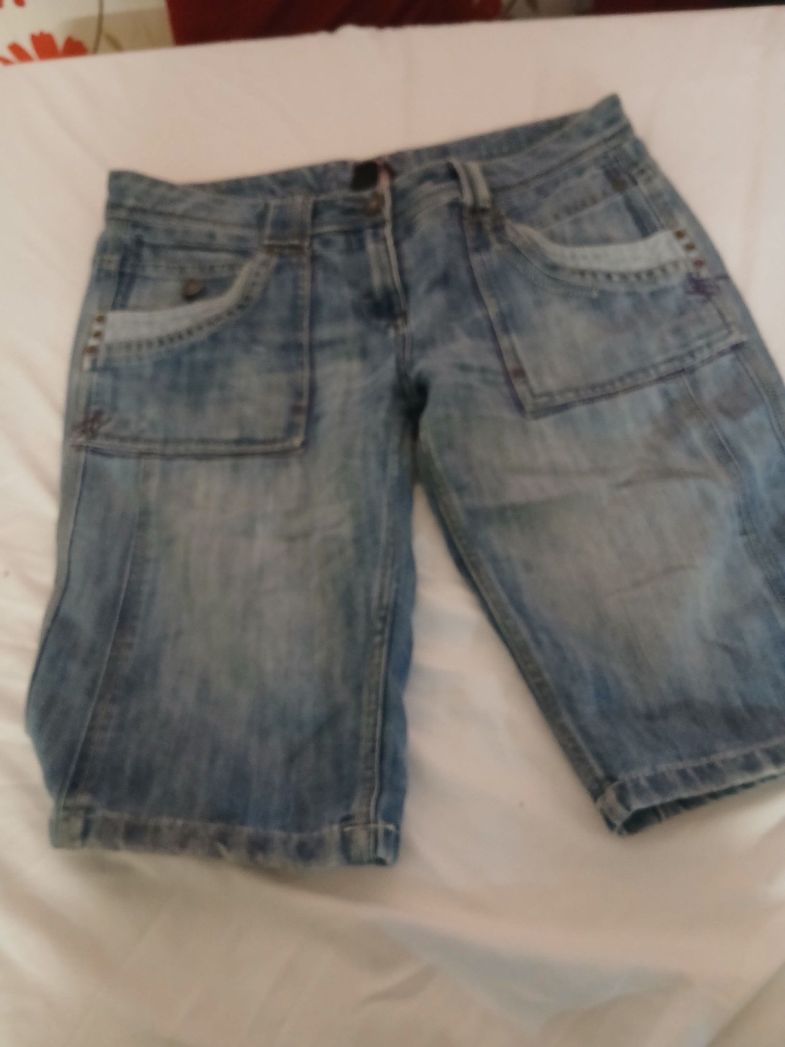 Voodoo Dolls Girls Light Blue Denim Shorts Size 14
