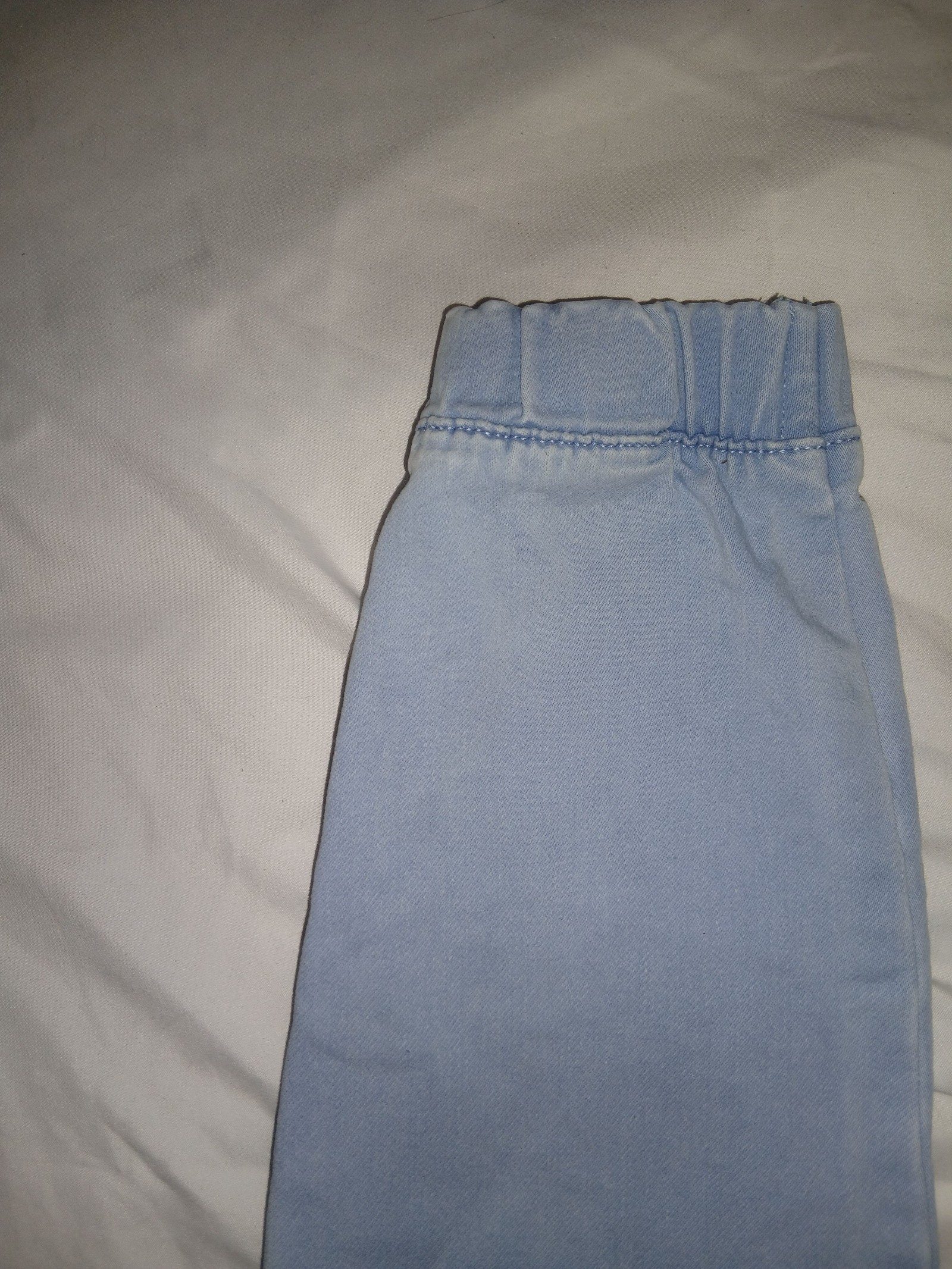 Light Blue Kids Elasticated Waist Trousers Small with Light Stains image 8