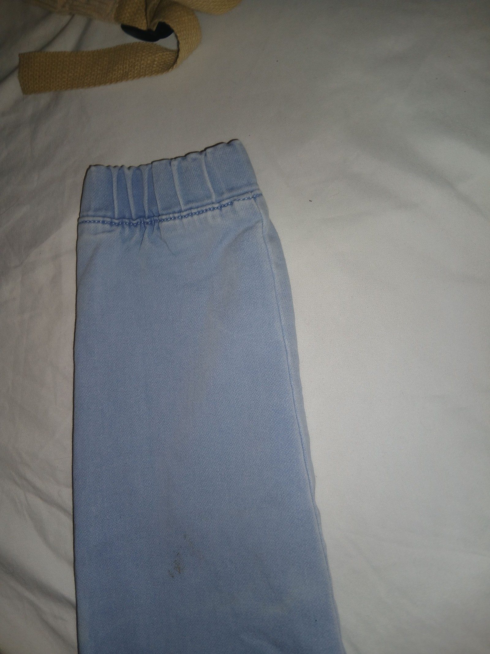Light Blue Kids Elasticated Waist Trousers Small with Light Stains image 10
