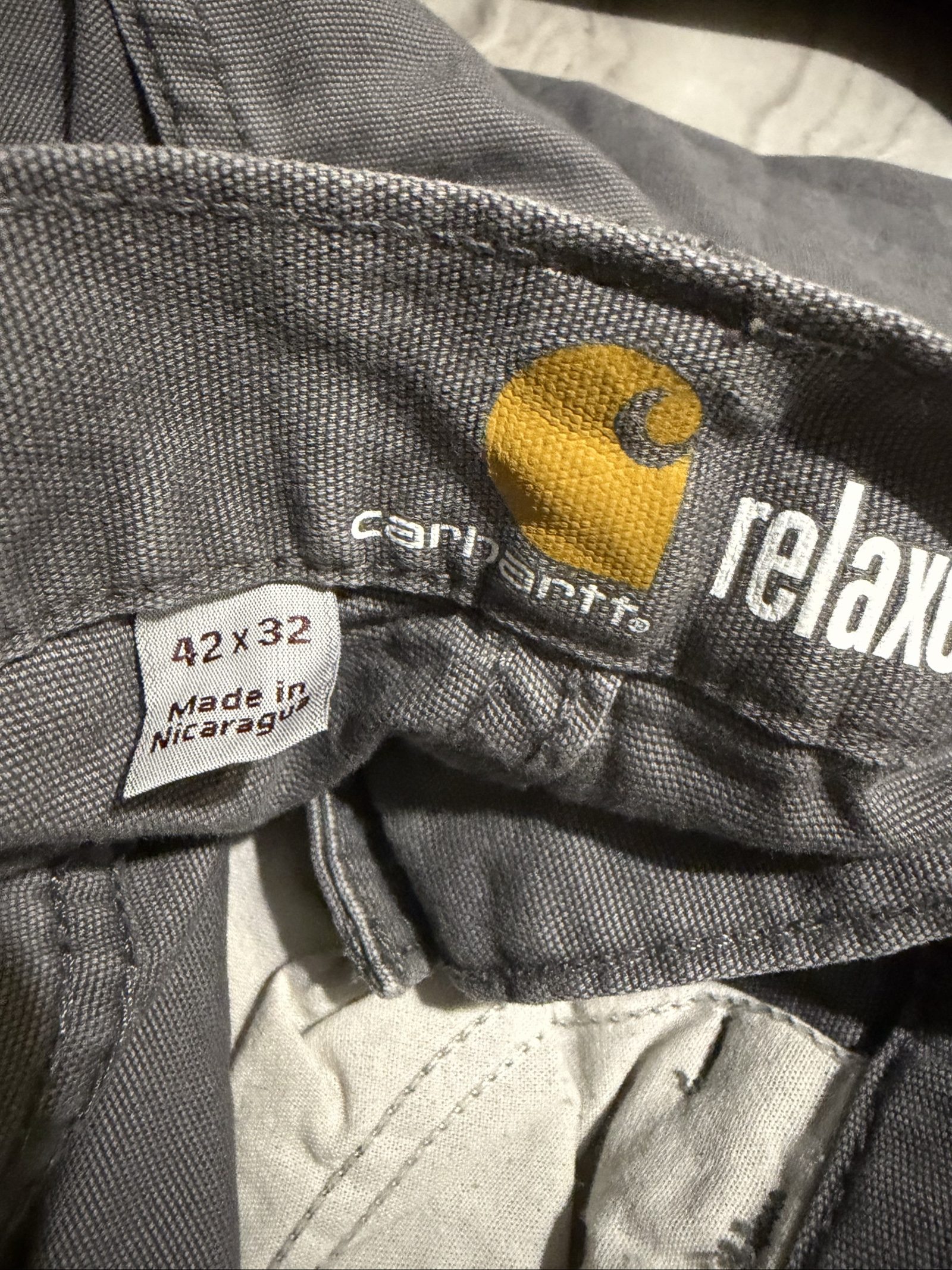 Carhartt Grey Relaxed Fit Work Trousers Size 42 /32 image 6