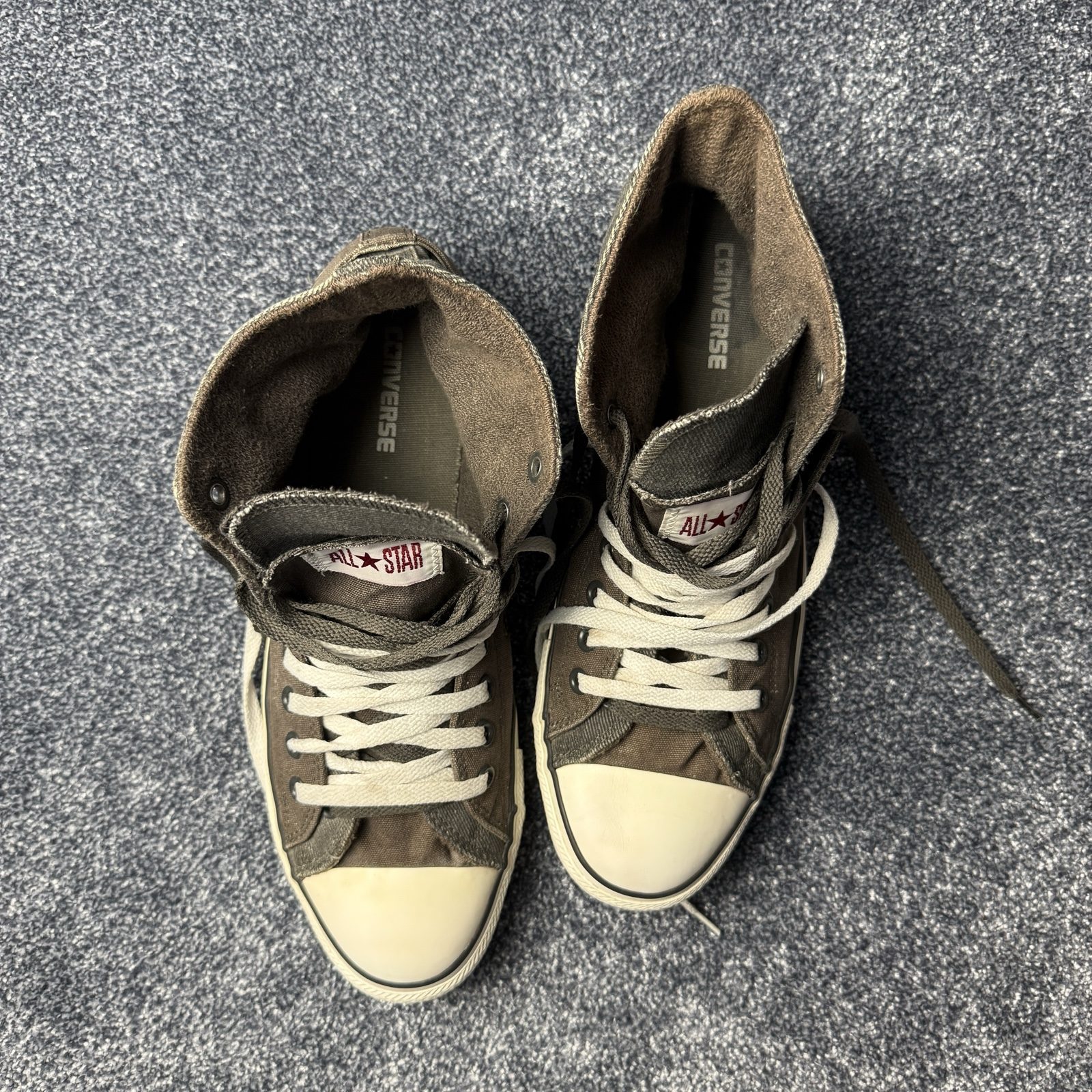 Converse Unisex All Star High Top Trainers UK 12 Brown Double Upper 122651 image 3