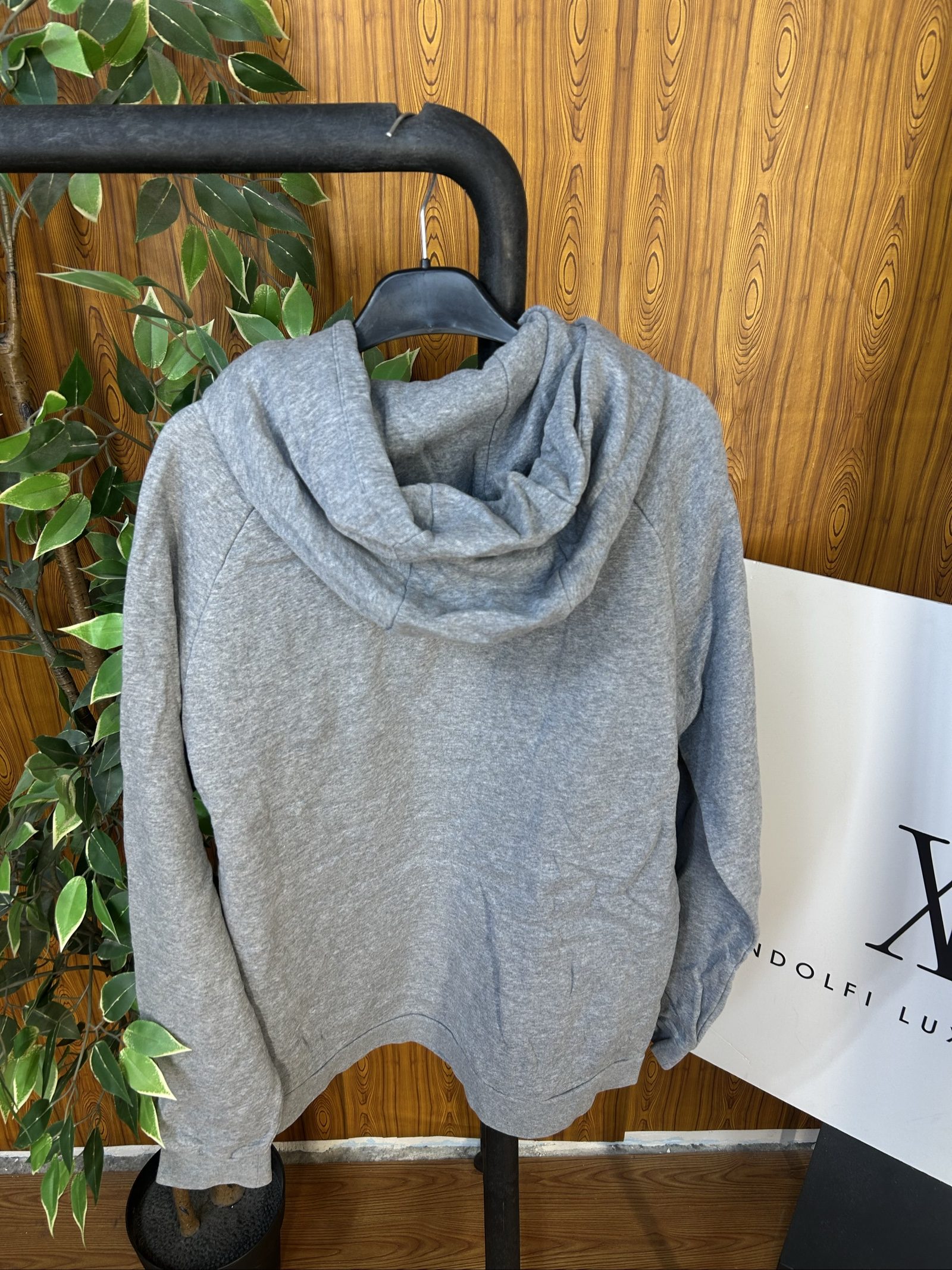 Nike Men's Grey Jordan Logo Hoodie Medium Cotton Blend image 5