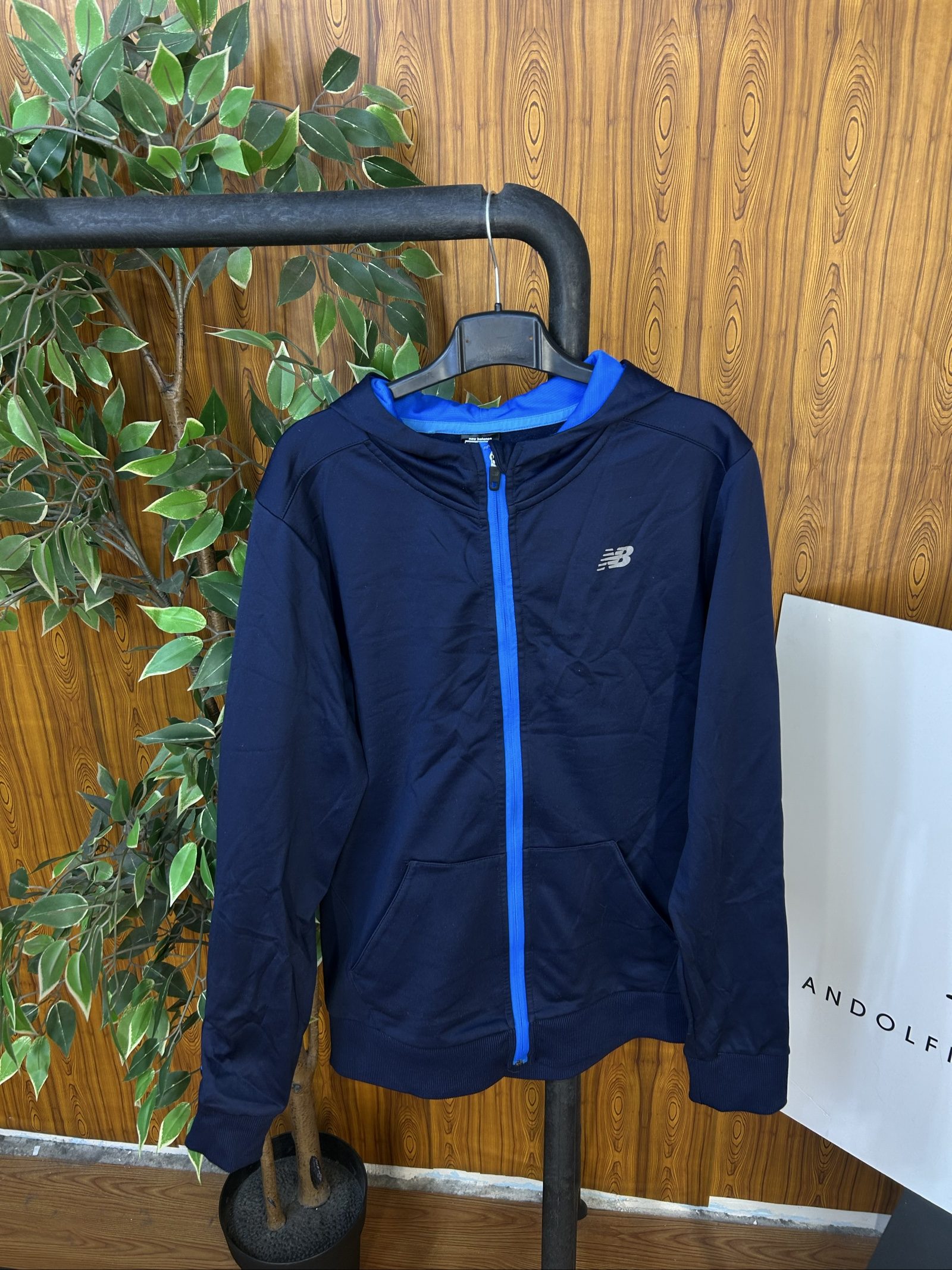 New Balance Navy & Blue Hooded Jacket XL/16