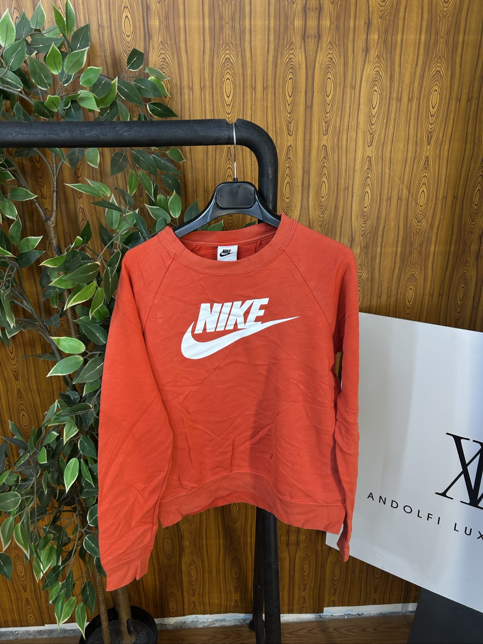 Nike Women's Red Crew Neck Sweatshirt XS