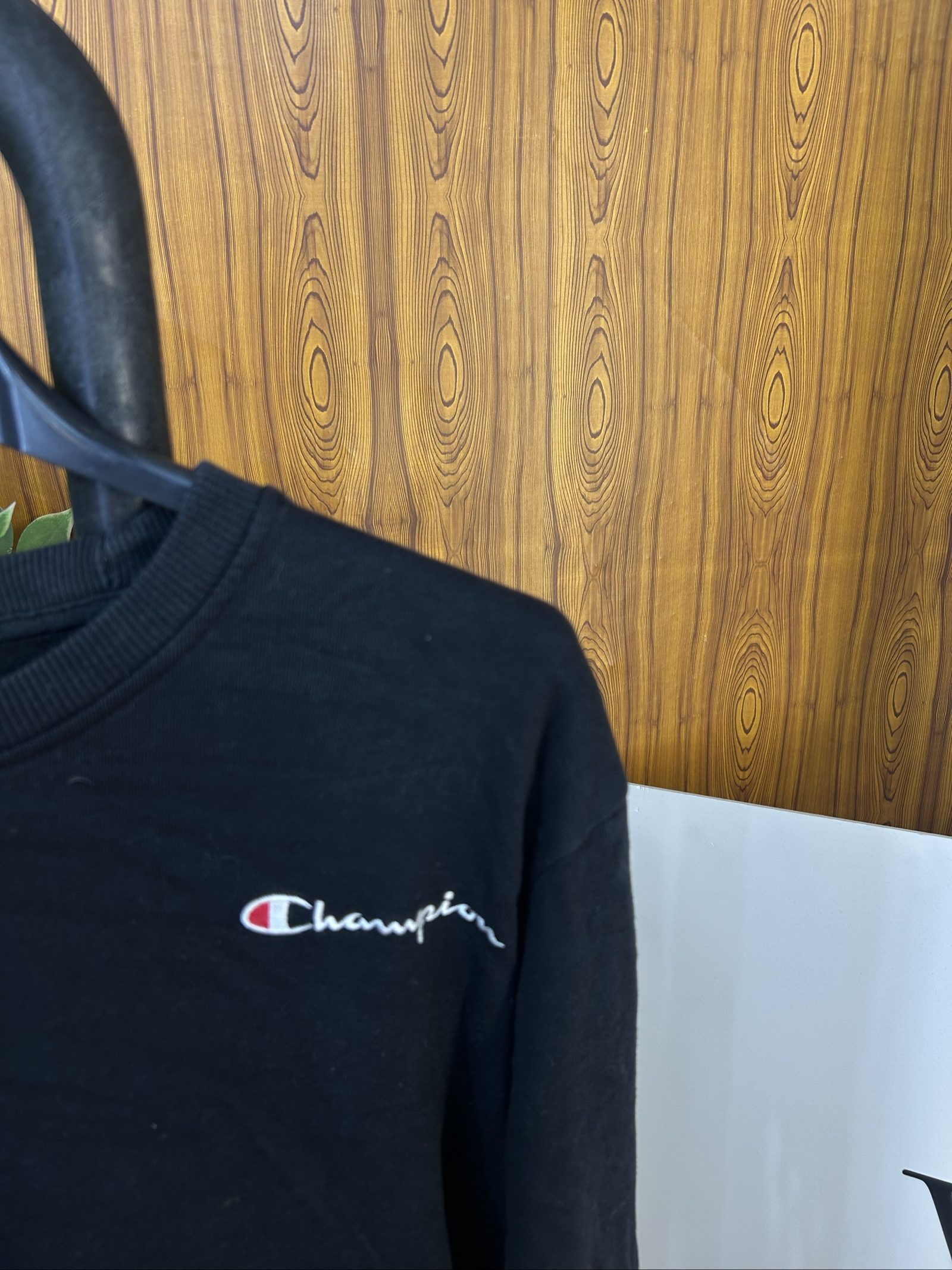 Champion Black Embroidered Logo Sweatshirt Small image 2