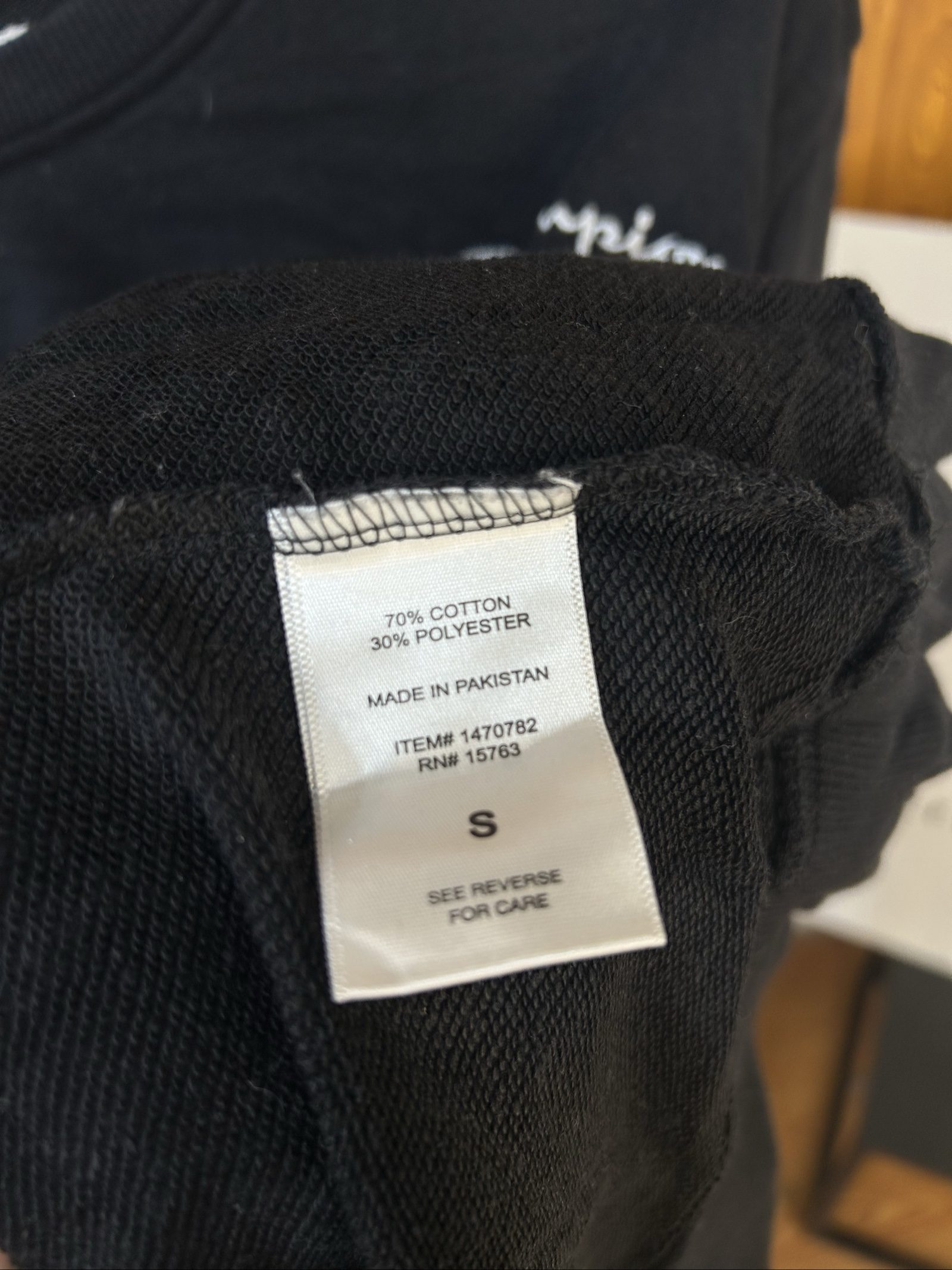 Champion Black Embroidered Logo Sweatshirt Small image 6