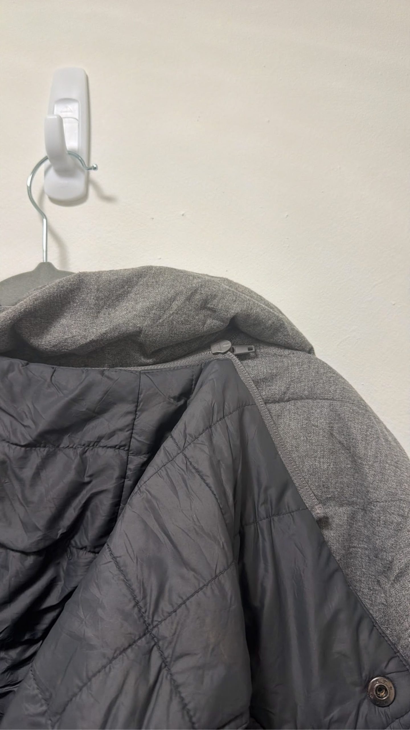Nautica Grey Quilted Puffer Jacket XL Zip Hooded image 4