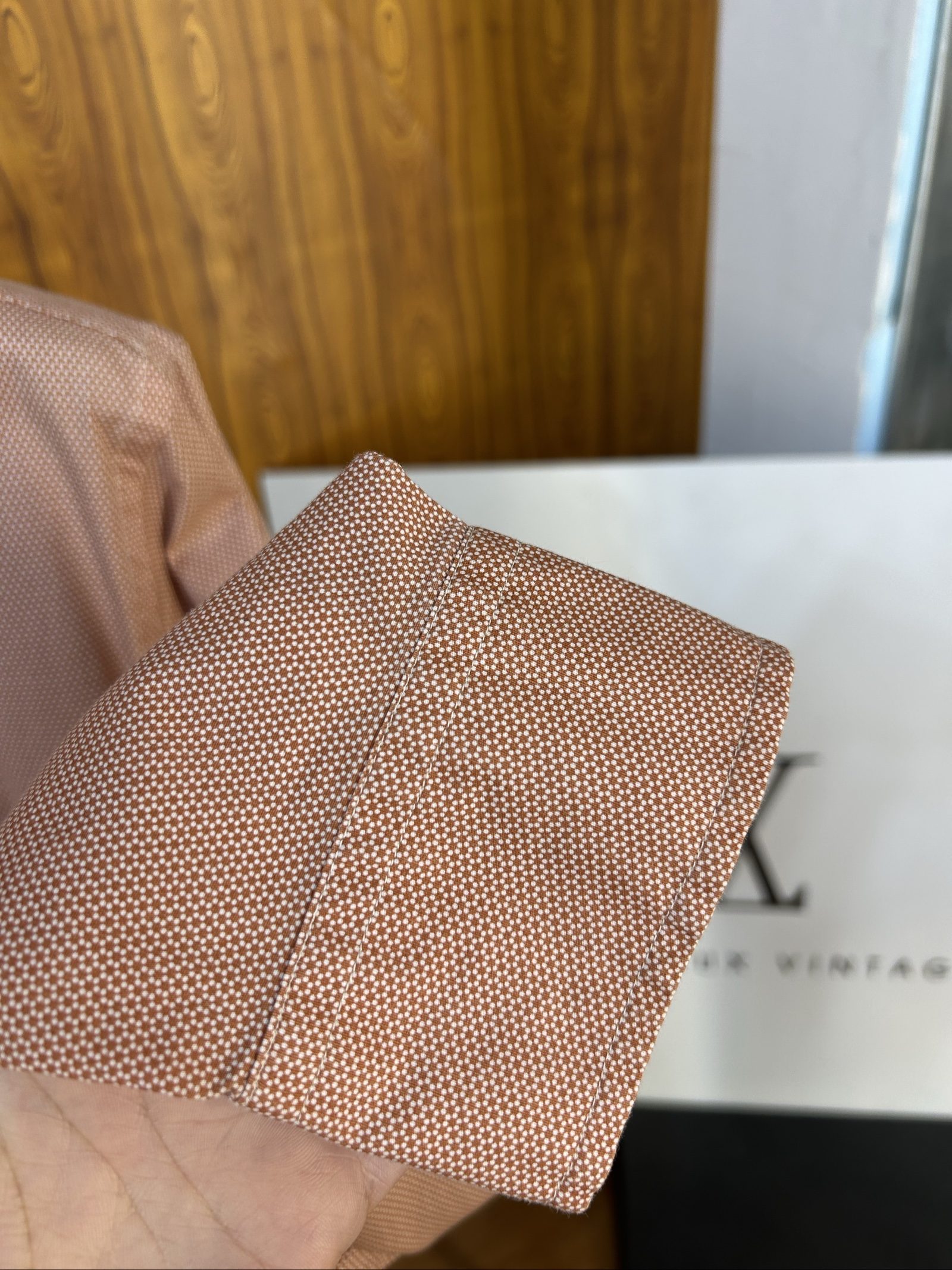 Tommy Hilfiger Men's Brown Slim Fit Cotton Shirt Medium image 3