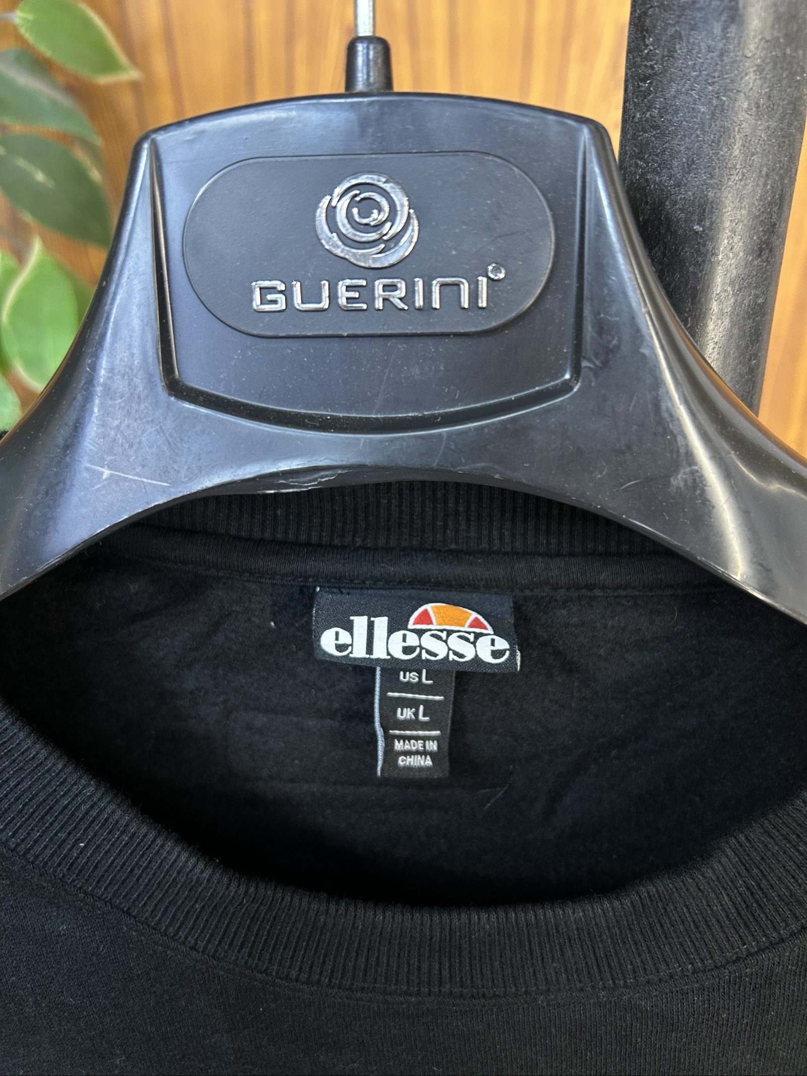 Ellesse Black & Grey Logo Crewneck Sweatshirt Large Men image 3