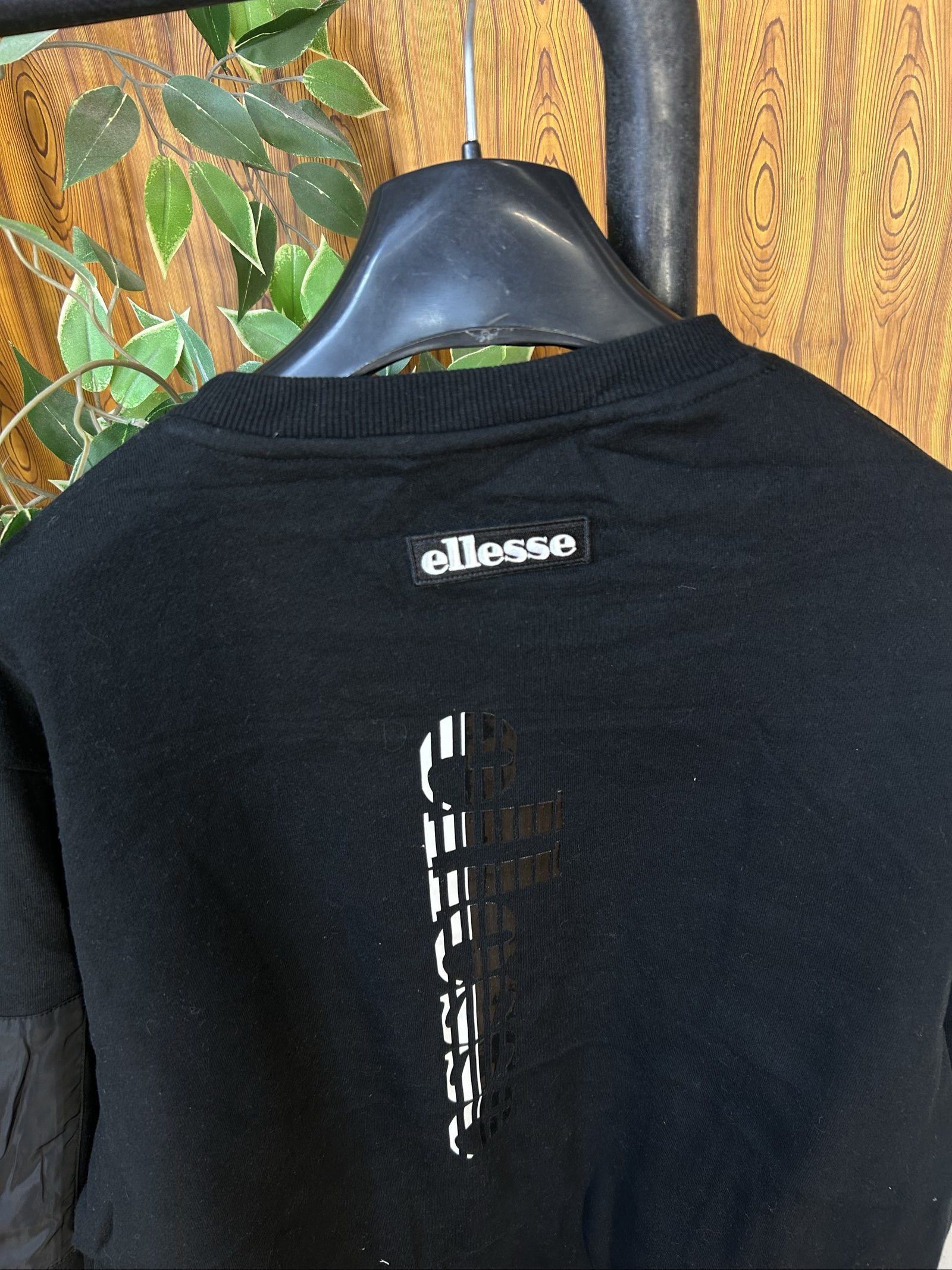 Ellesse Black & Grey Logo Crewneck Sweatshirt Large Men image 6