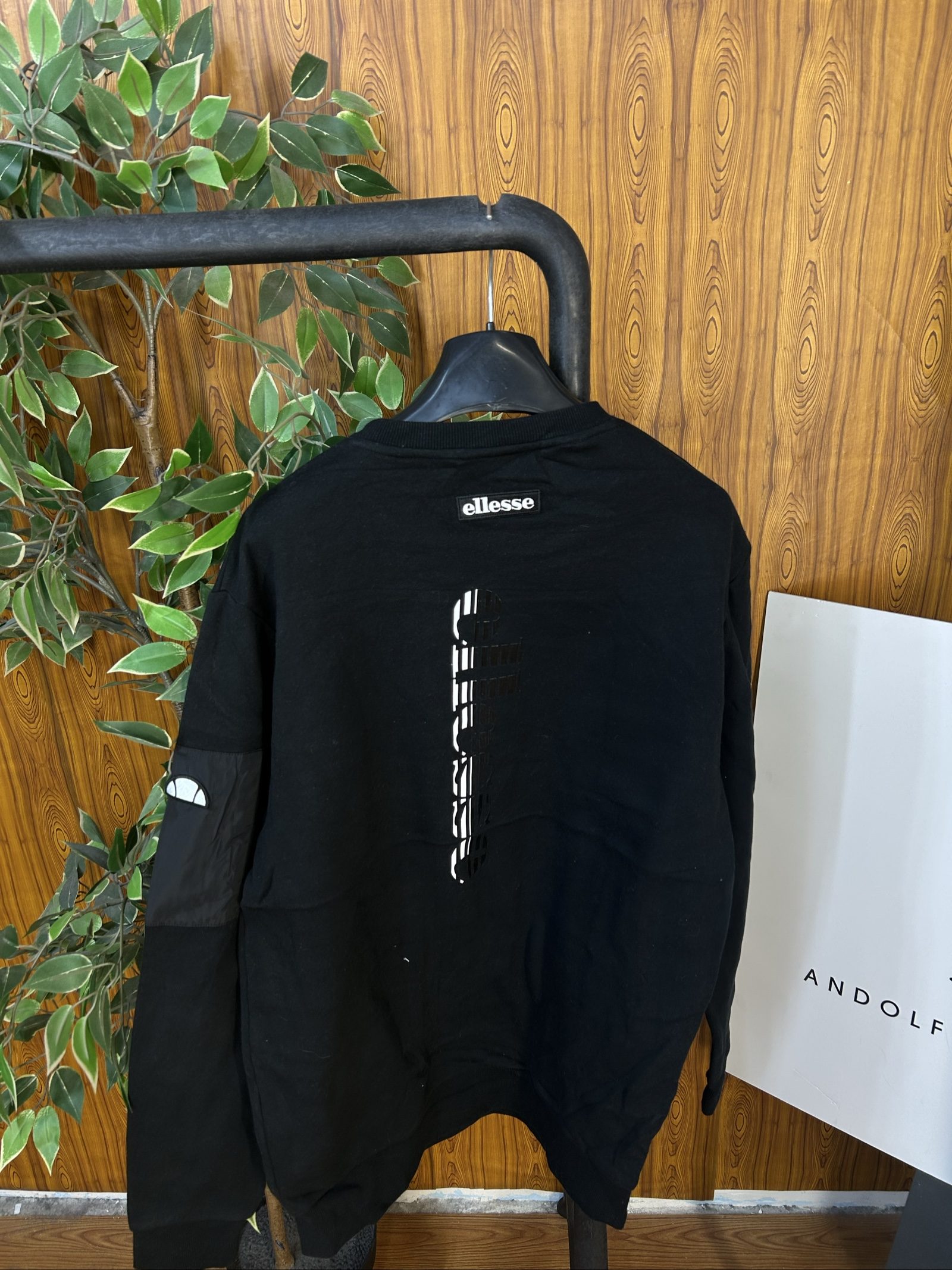 Ellesse Black & Grey Logo Crewneck Sweatshirt Large Men image 7