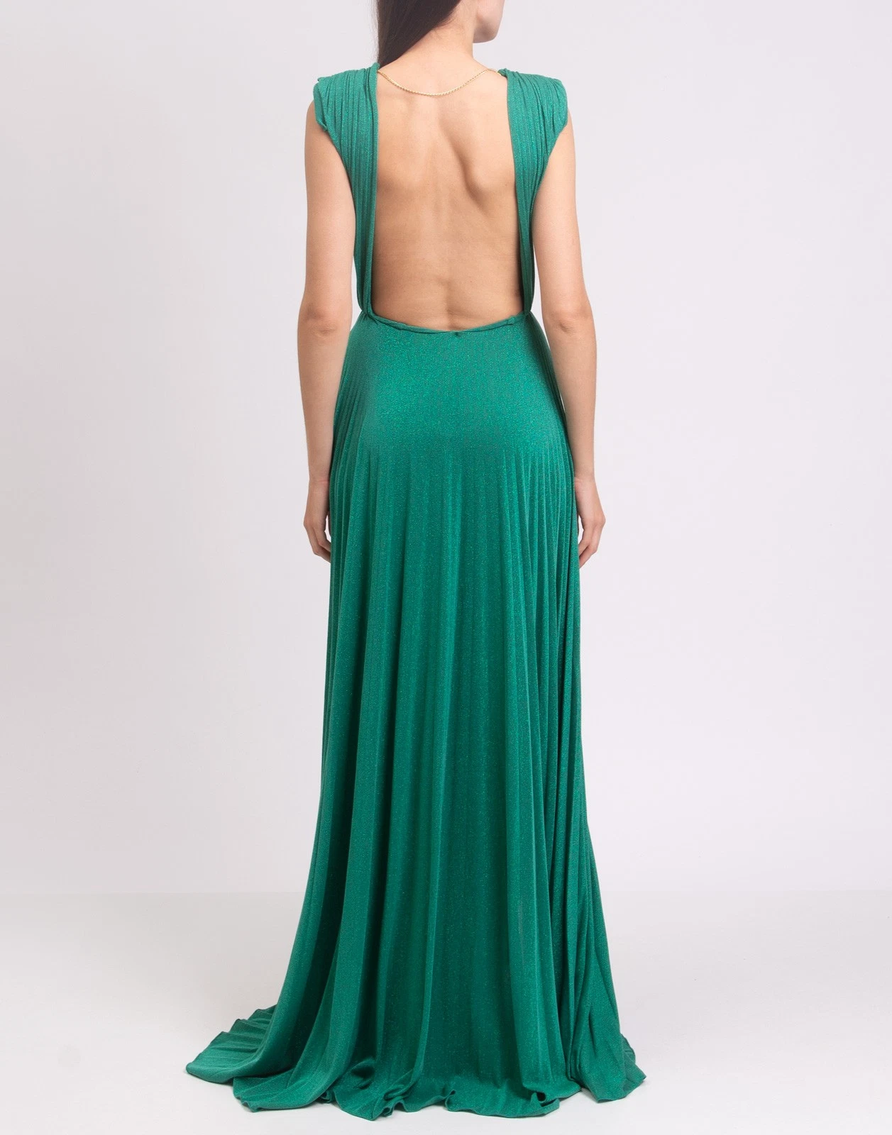 New Elisabetta Franchi Emerald Green Knit Dress Size S image 6