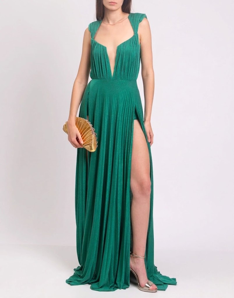 New Elisabetta Franchi Emerald Green Knit Dress Size S image 3