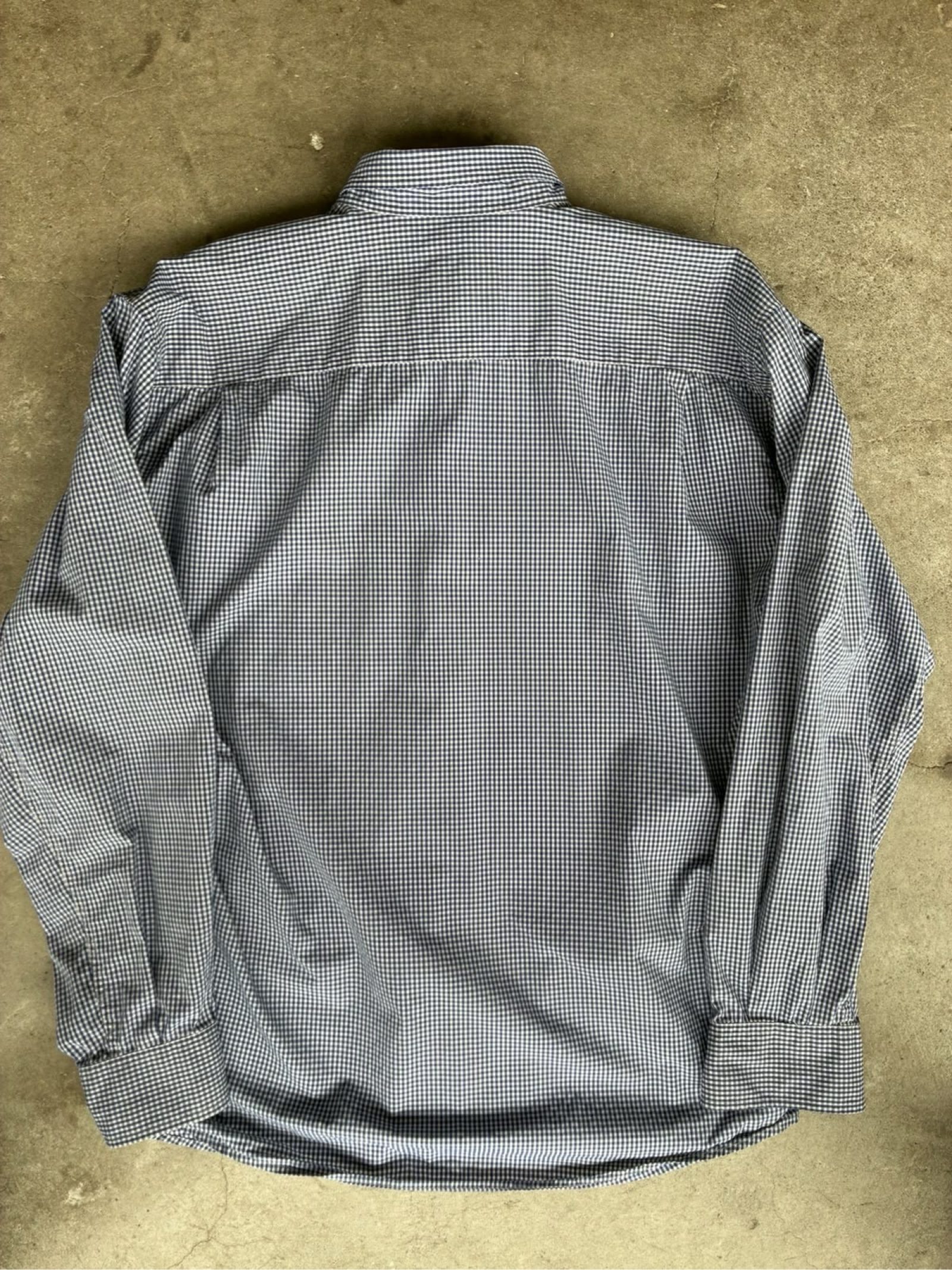 Iceberg Dark Blue & White Checkered Embroidered Pocket Shirt Large image 9