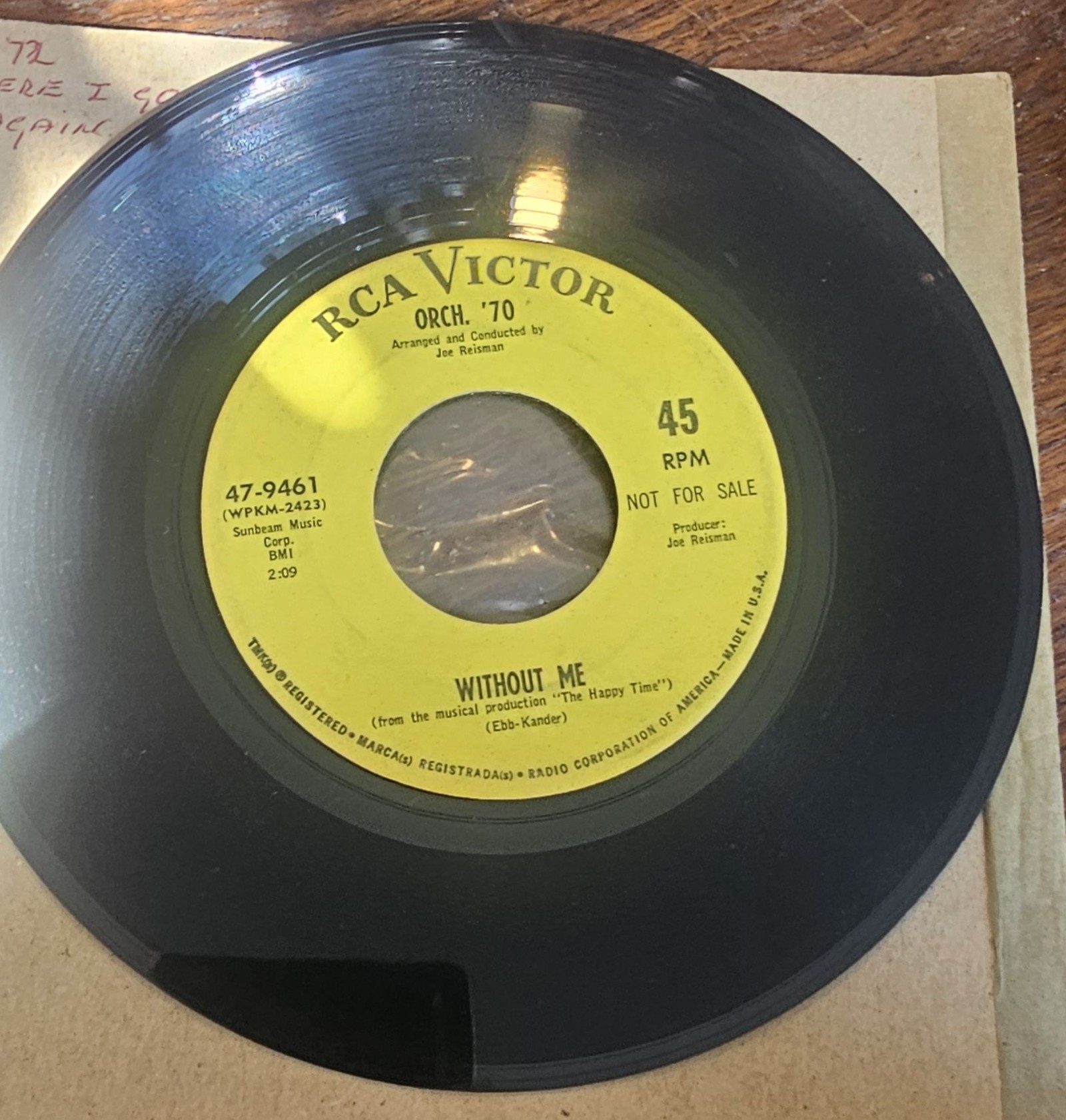 RCA Victor Orch 70 Tomorrow Morning PROMO image 2