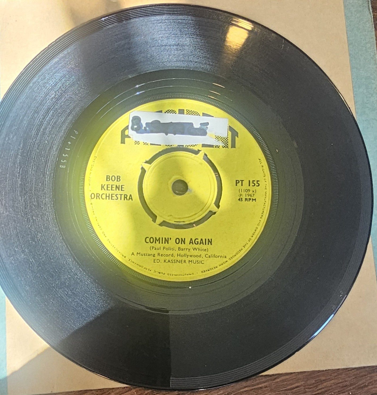 Felice Taylor I Feel Love Comin On President PT 155 7" Vinyl Single image 2