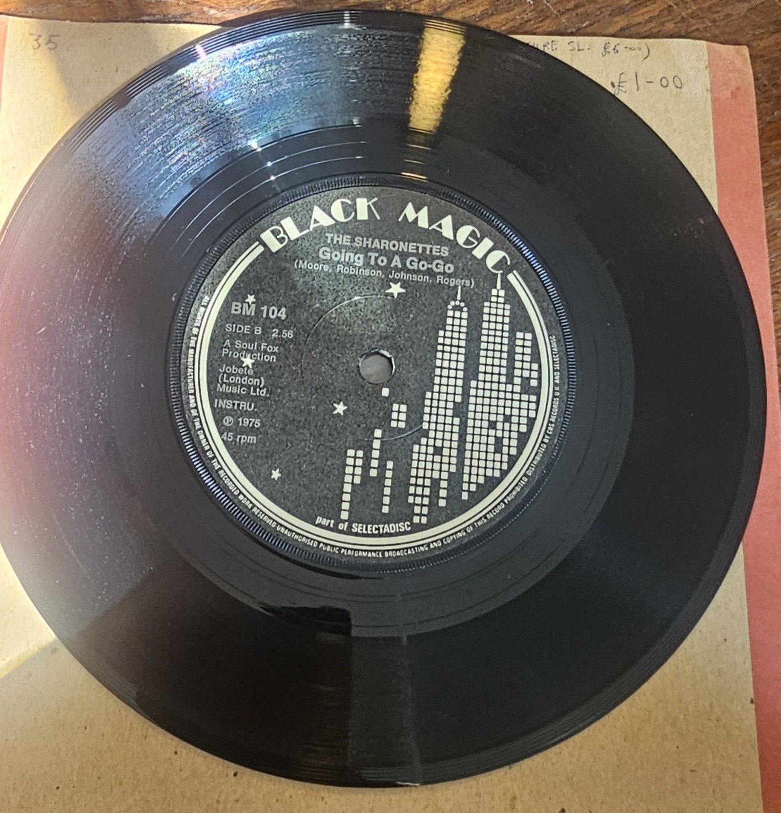 The Sharonettes Going To A Go-Go Black Magic BM 104 7" NEAR MINT image 2