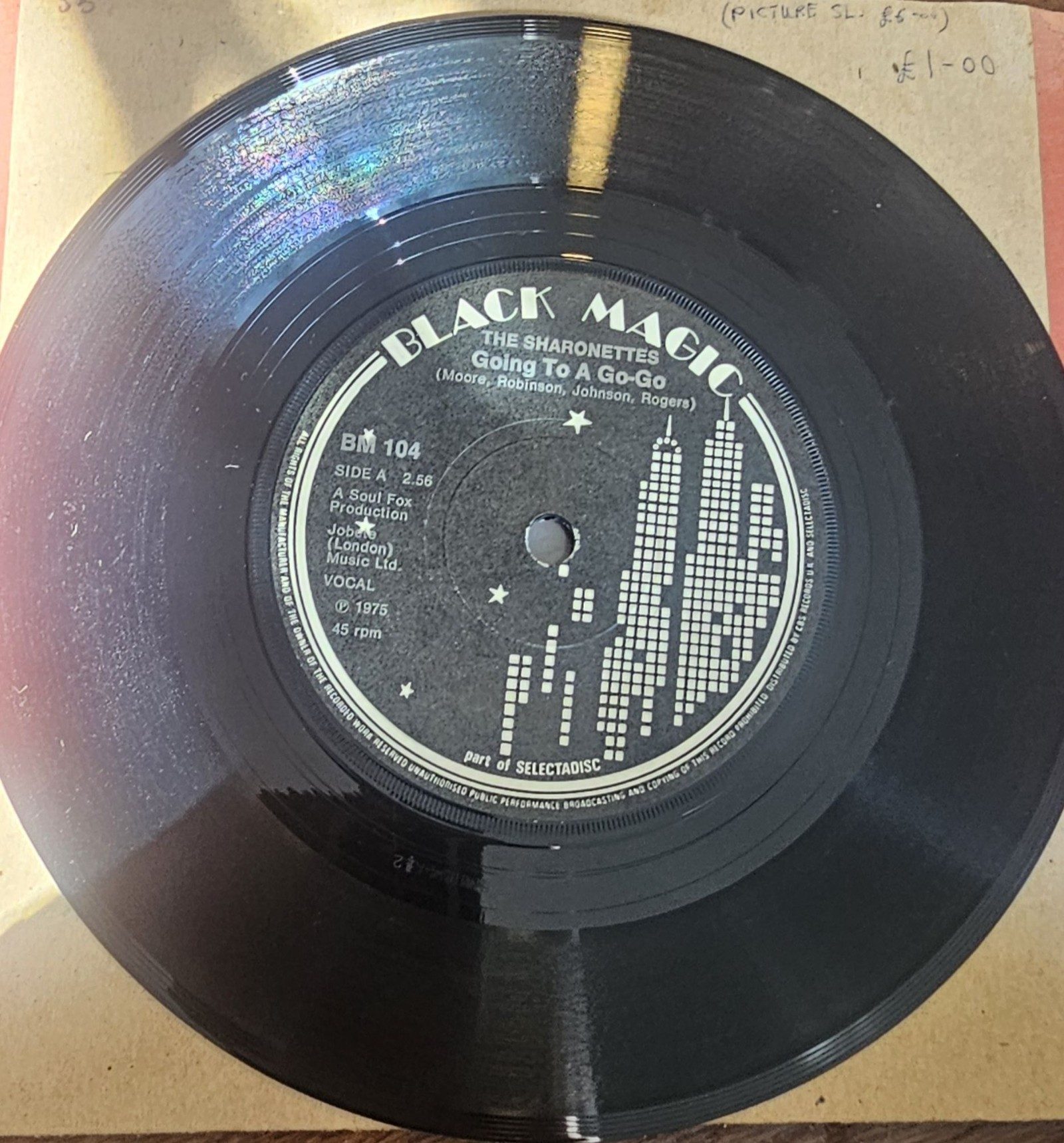 The Sharonettes Going To A Go-Go Black Magic BM 104 7" NEAR MINT